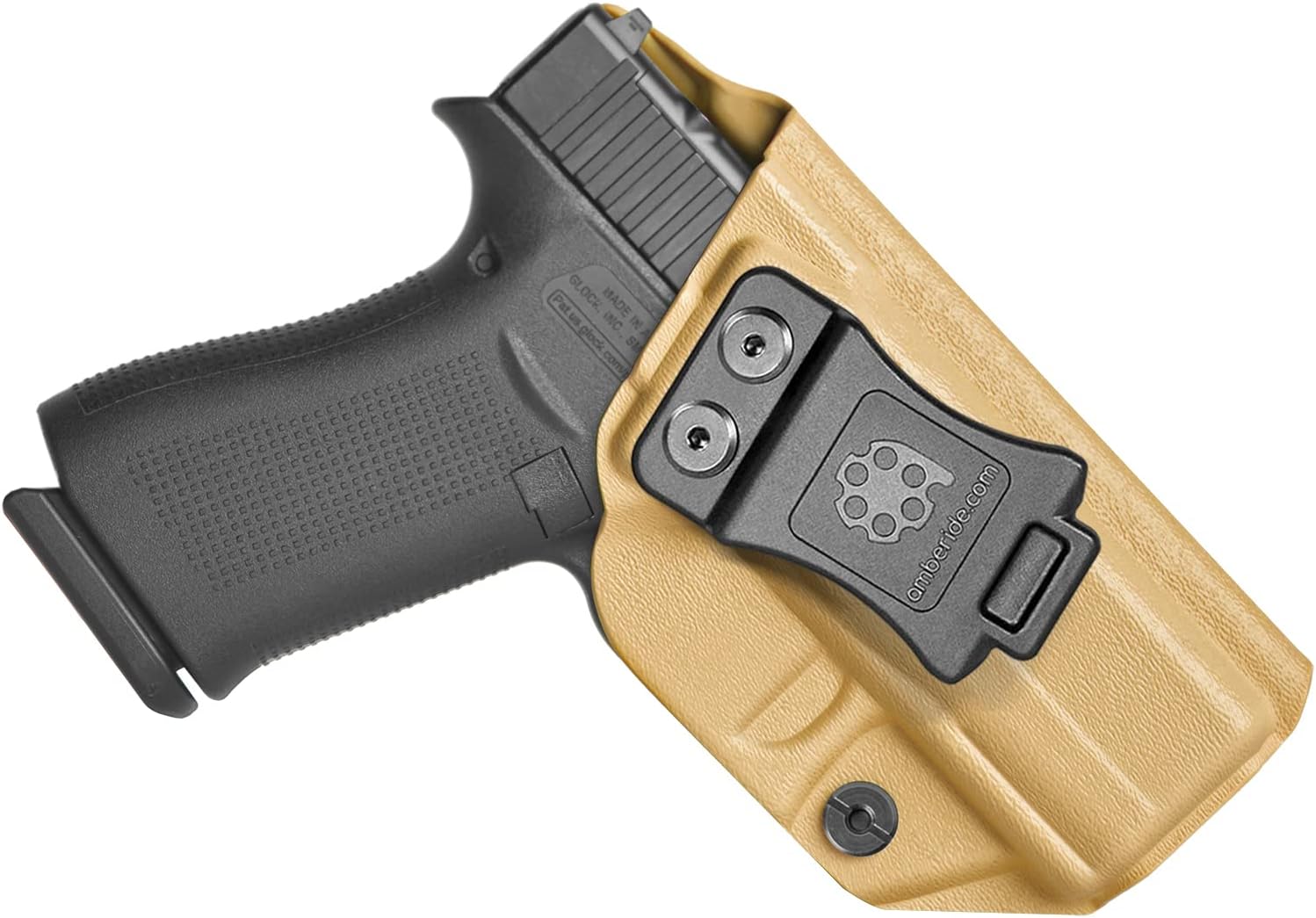 AmberideKYDEX Holsters for Glock 43/43X & 43X MOS | Adjustable Cant | Inside & Outside Waistband Concealed Carry Options | IWB & OWB for Ultimate Comfort & Stability