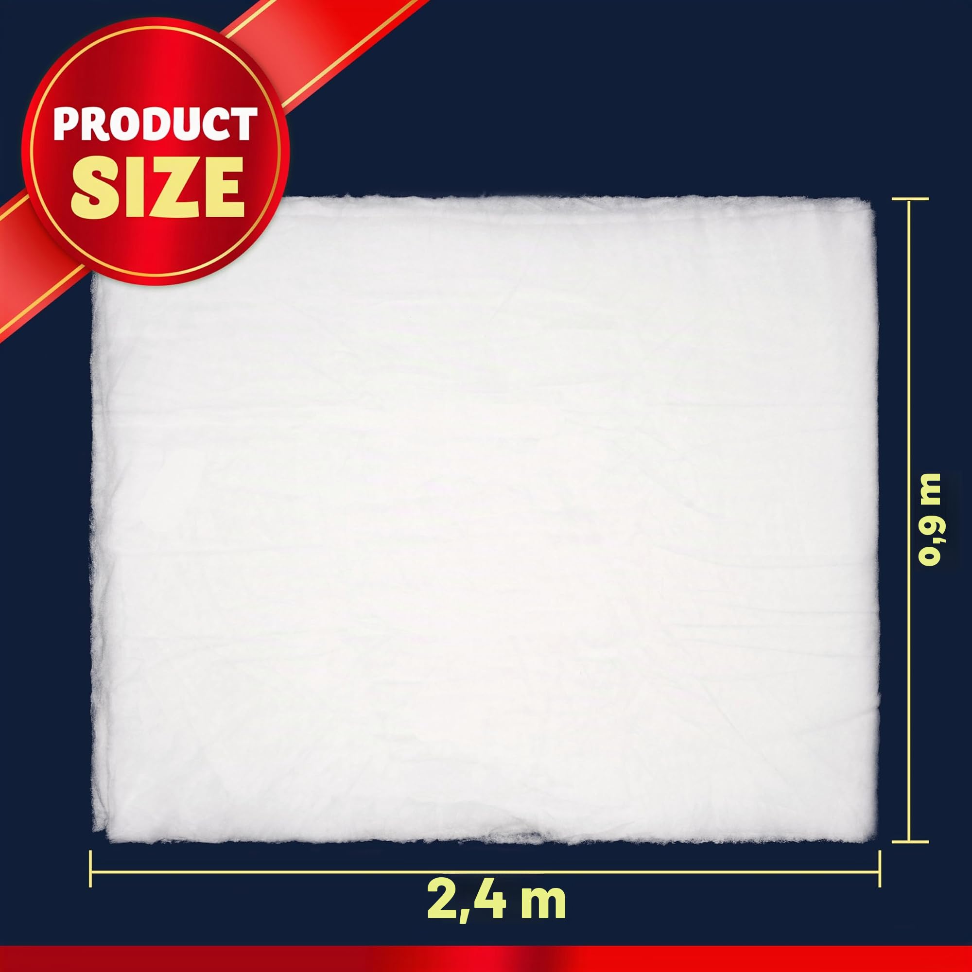 JOYIN Weihnachts-Schneedecken-Rolle (90 x 2,4 m, 1 Stück) für Weihnachtsdekoration, Dicke, weiße weiche und künstliche Schneedecken für Weihnachtsdekoration, Weihnachtsbaumdekoration,