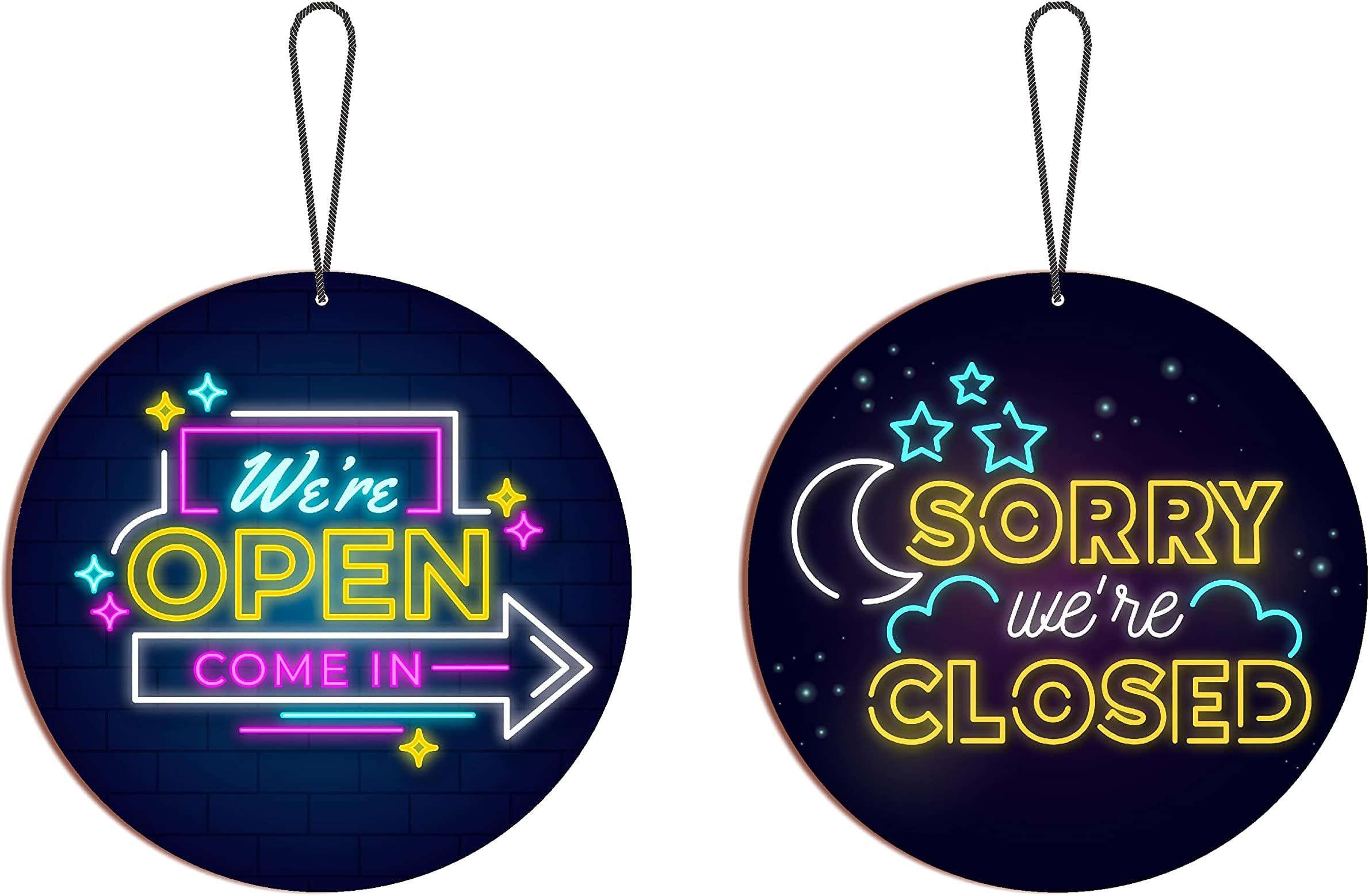Bindermax 'Open - Close', we are Closed Will Return' Hanging Sign Board ...