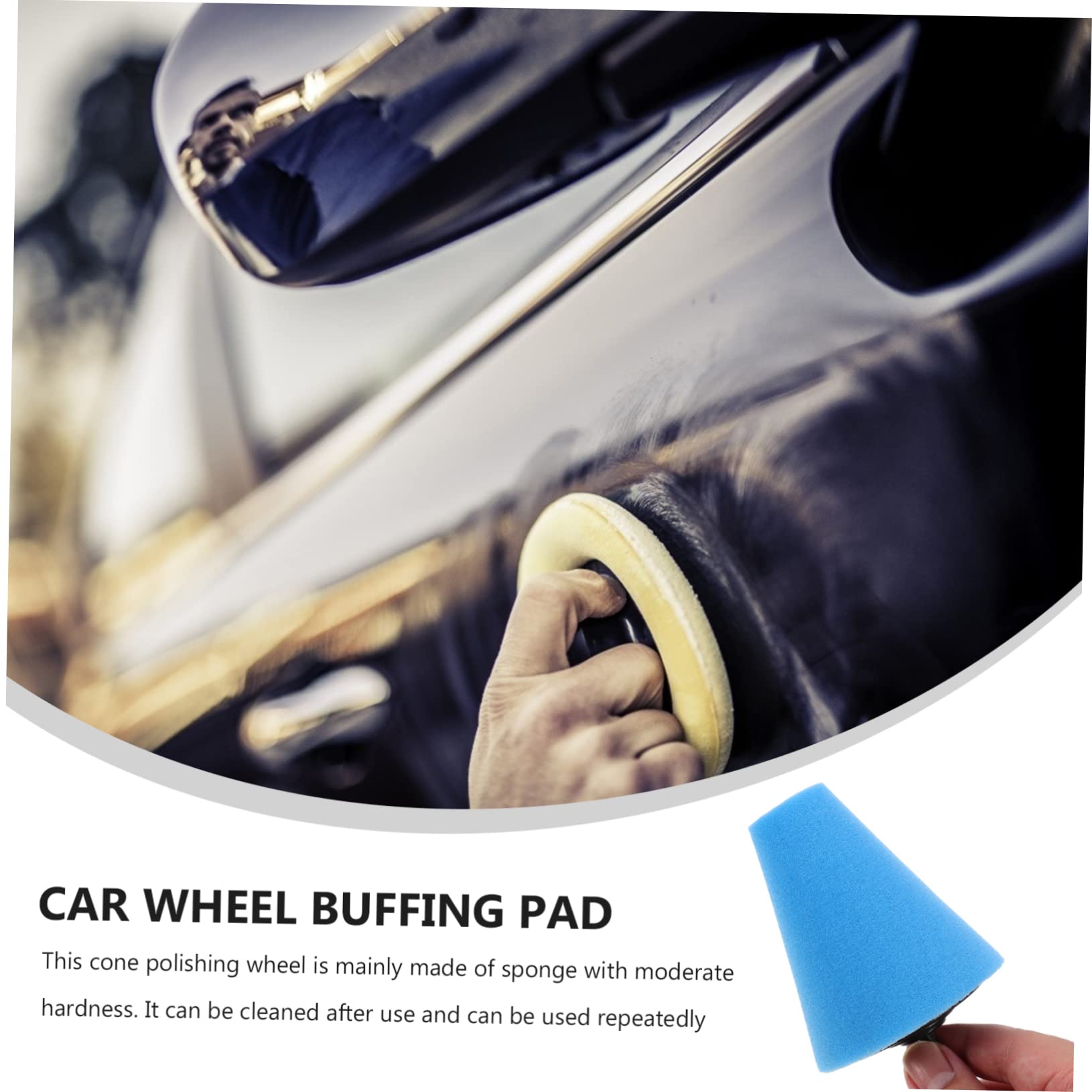 Gatuida 15 Piezas Rueda De Pulido Cono De Esponja Para Pulir Ruedas Herramienta De Cuidado De Ruedas De Coche Cono Para Pulir Ruedas De Auto Almohadillas Para Pulir Coches Acero Inoxidable