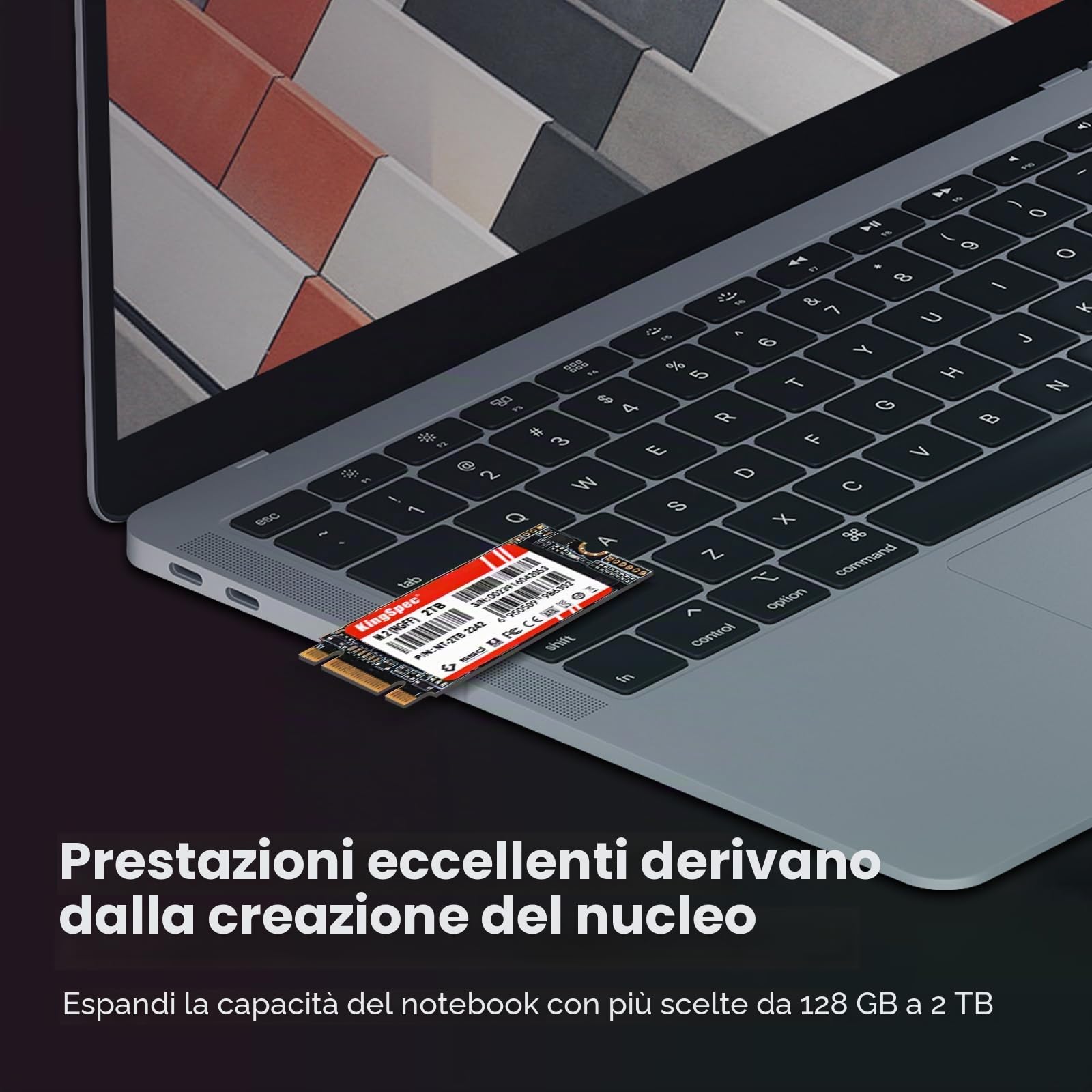KingSpec SSD M.2 2242 SATA III da 512 GB, non per slot NVMe | SATA3 6Gb/s, chiave B+M, fino a 550MB/s, unità a stato solido interne per aggiornamenti di computer portatili/desktop