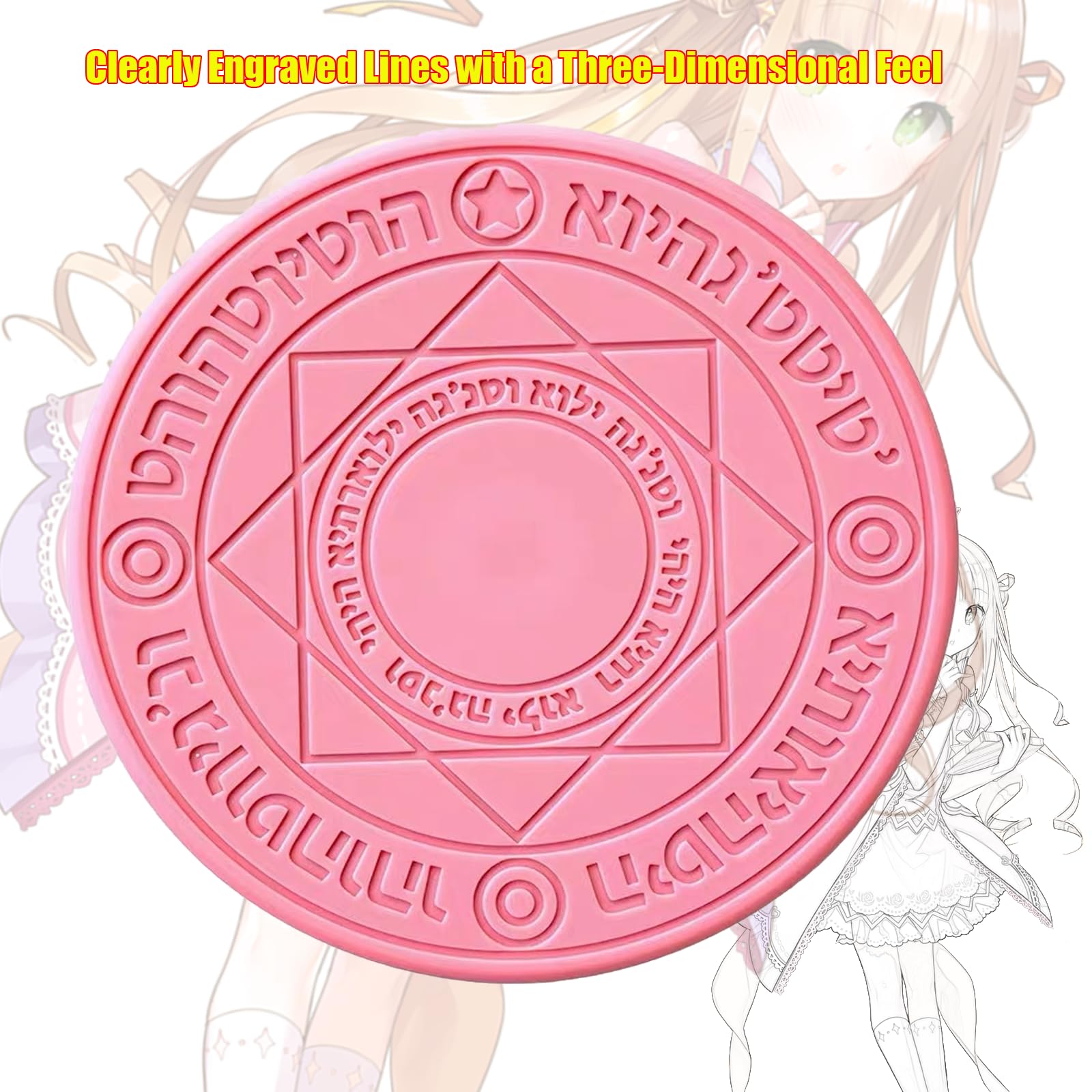 Magic Girl Sense Sound and Light Caricatore Senza Fili per Telefoni Cellulari Con Certificazione Qi, Riconoscimento Intelligente Degli Oggetti, Ricarica Rapida Da 10 W,Pink