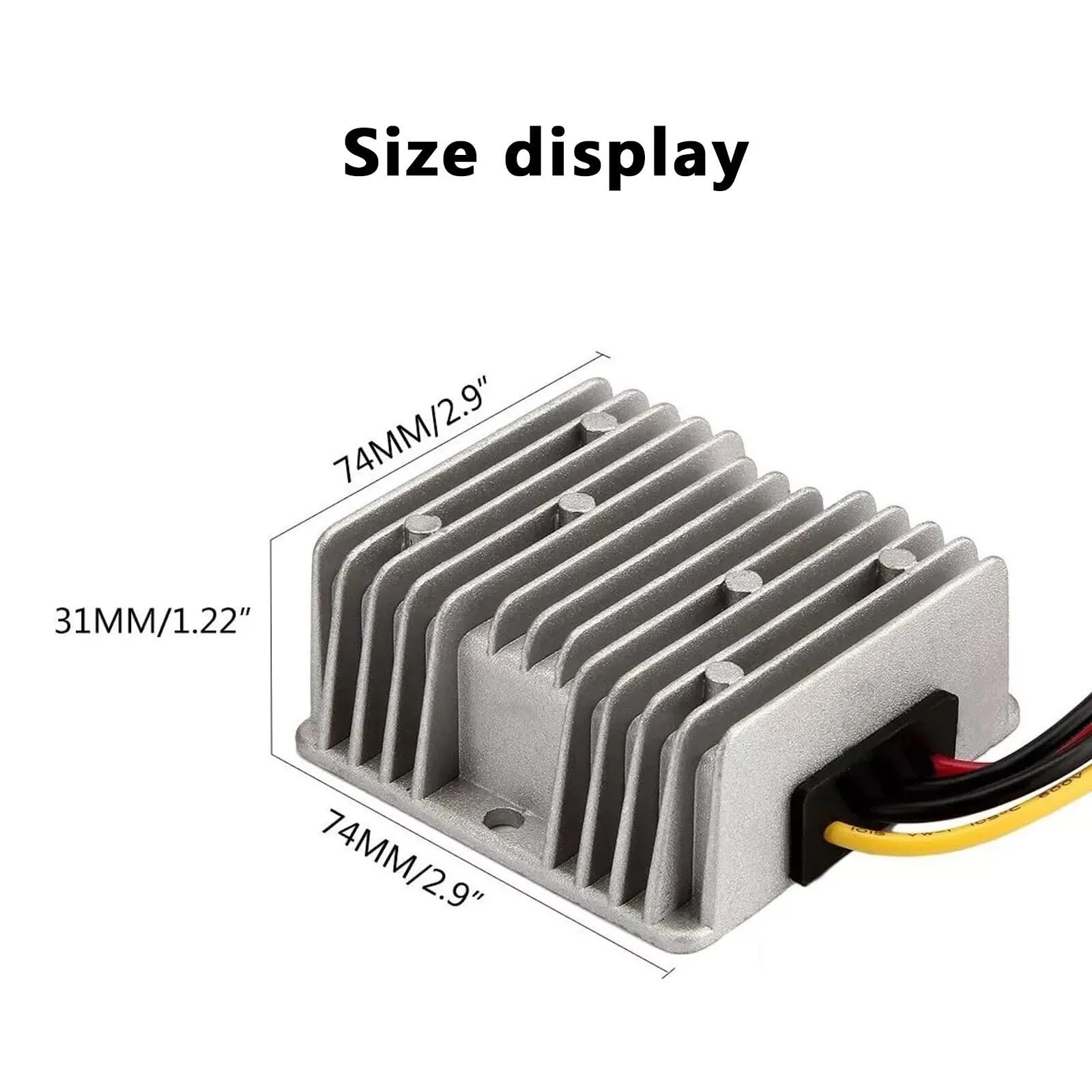 Raddrizzatore stabilizzatore di tensione 1 pezz0 da 48 V/36 V a 12 V 20 A, involucro in alluminio Convertitore step down da CC a CC