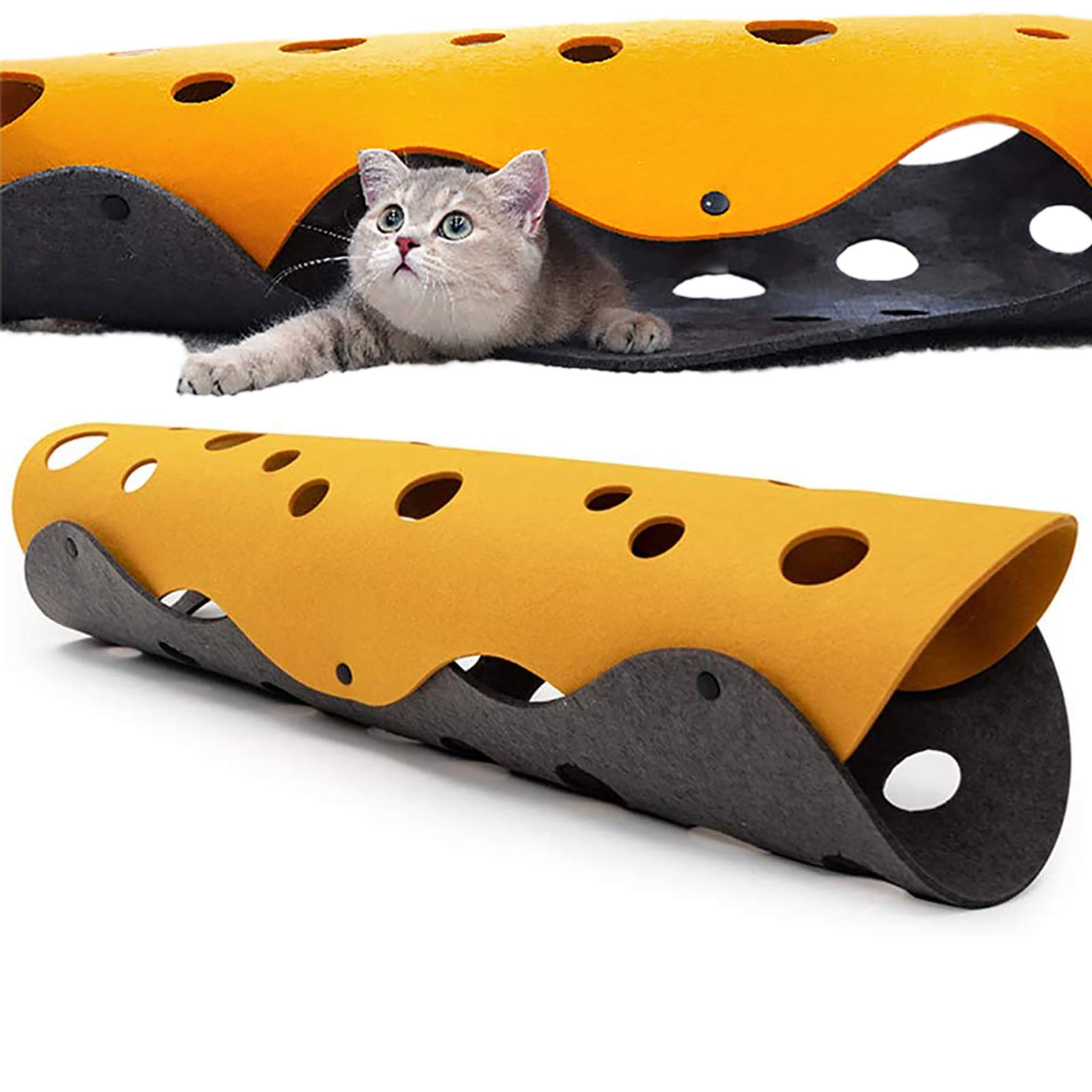 Tunnel de chat en peluche pour amuser vos animaux dans le salon