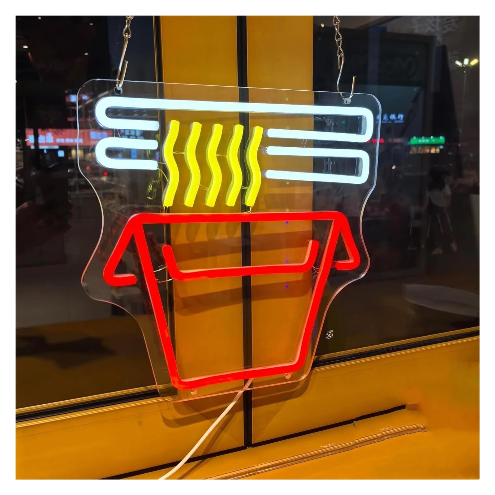 LEMST Sign Lamp Ramen Neon Signs, Home Bar, Kitchen, Food Signs for Wall Decoration 30x30cm