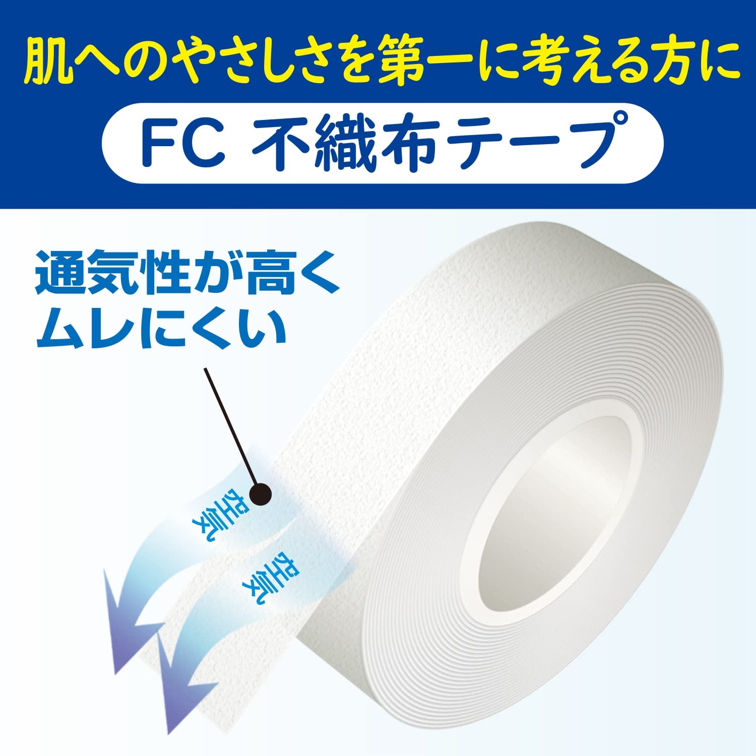 Amazon | 白十字 FC 不織布テープ 25mm×9m ムレにくい | 白十字 