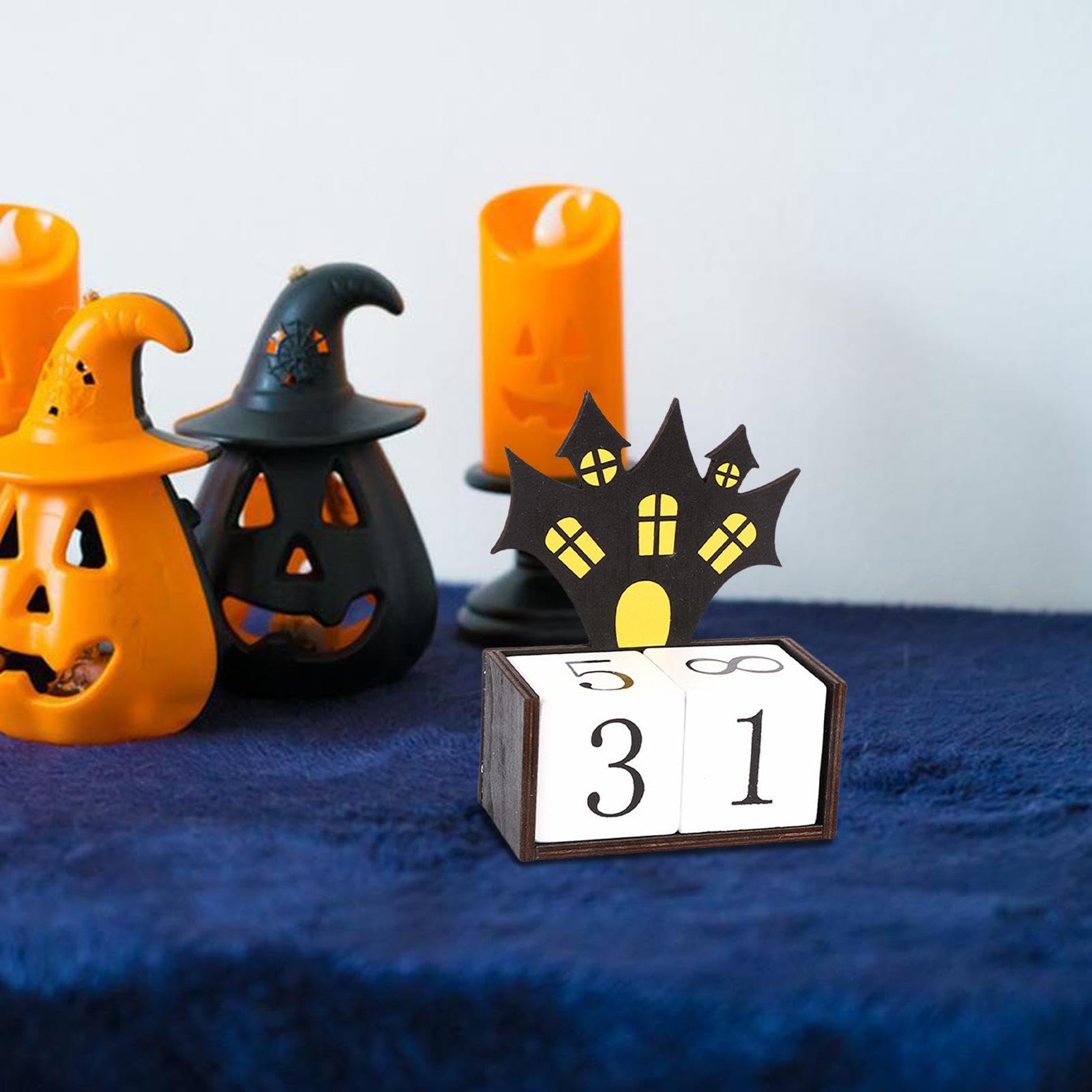Amazon.co.jp: ハロウィン木製カウントダウン - リバーシブル