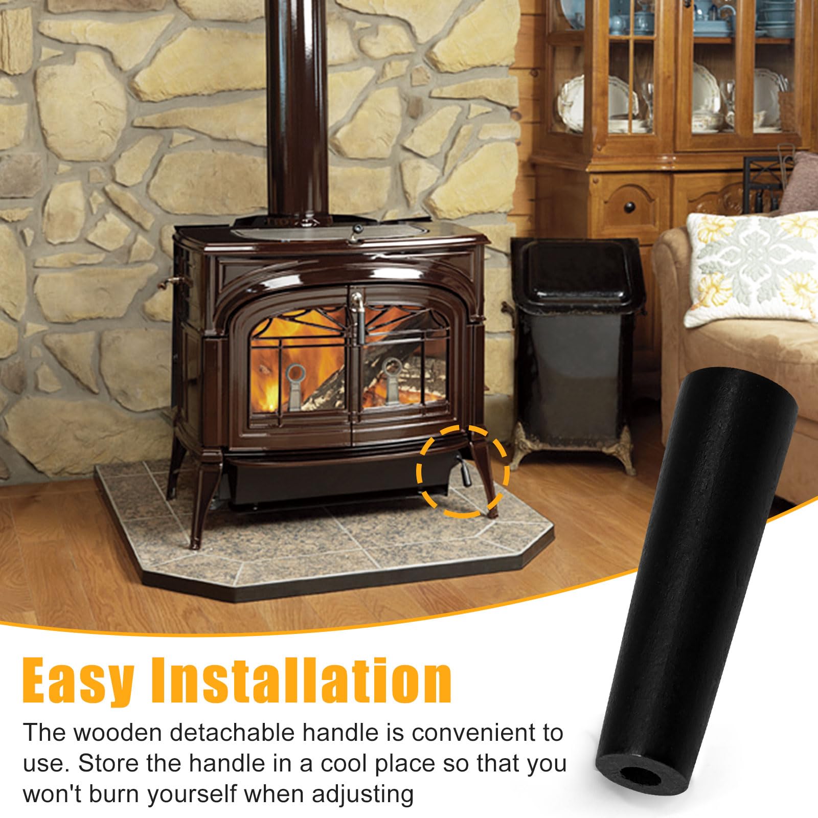 Amazon.com: Criditpid 1600664 Wooden Handle for Vermont Castings