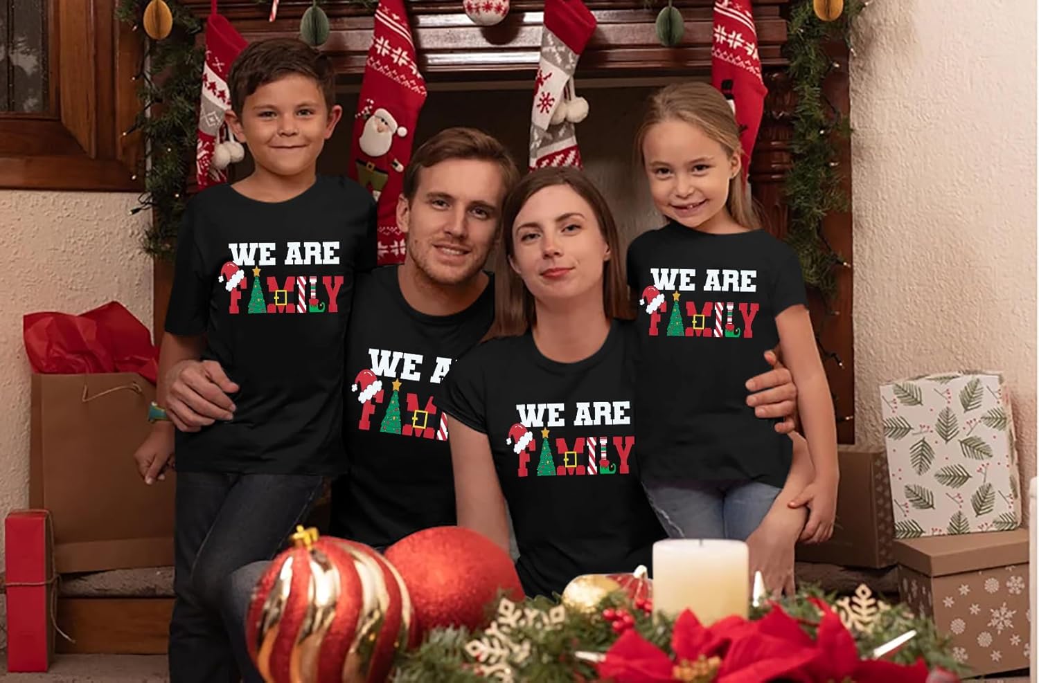 Family Christmas Shirts Merry Christmas Matching Outfits Xmas Graphic Tees Holiday Short Sleeve Tops - Image 6
