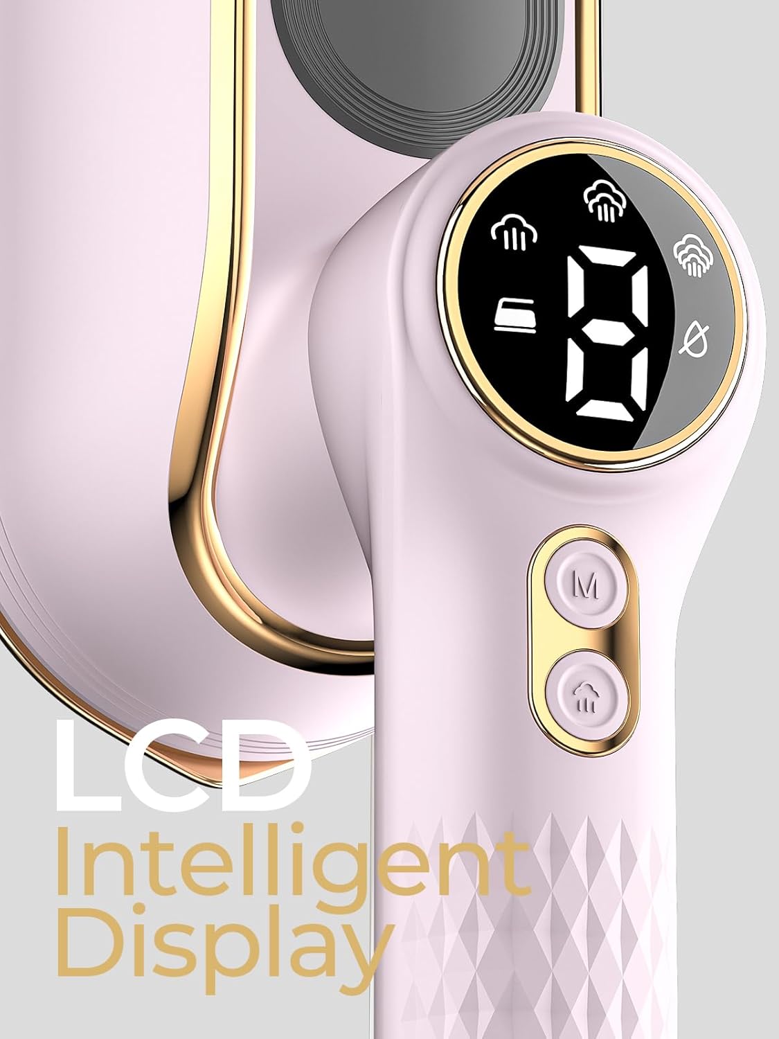 portable travel steamer, 1200w handheld fabric steamer for clothes, 4modes with lcd display, powerful wrinkle remover for home & travel, 150ml water tank, 10s fast heat-up, 180°swivel handle, pink