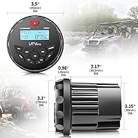 Vista 3 de Radio estéreo marina Bluetooth para barcos, sintonizador FM para barcos, carrito de golf, ATV, UTV y jacuzzis de spa, transmisión de medios digitales