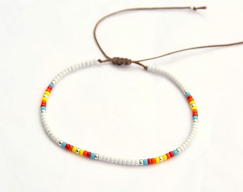 Miniatura 8 de Boho Anklet, Native American Jewelry, Unique Thin Beaded Ankle Bracelet for Women or Girls, Colorful Bohemian Hippie Beach Waterproof Foot Jewelry,