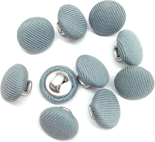 Vista 182 de PEPPERLONELY 10 piezas de tela de 0.394 in cubierta con botones redondos de vástago de metal, azul marino