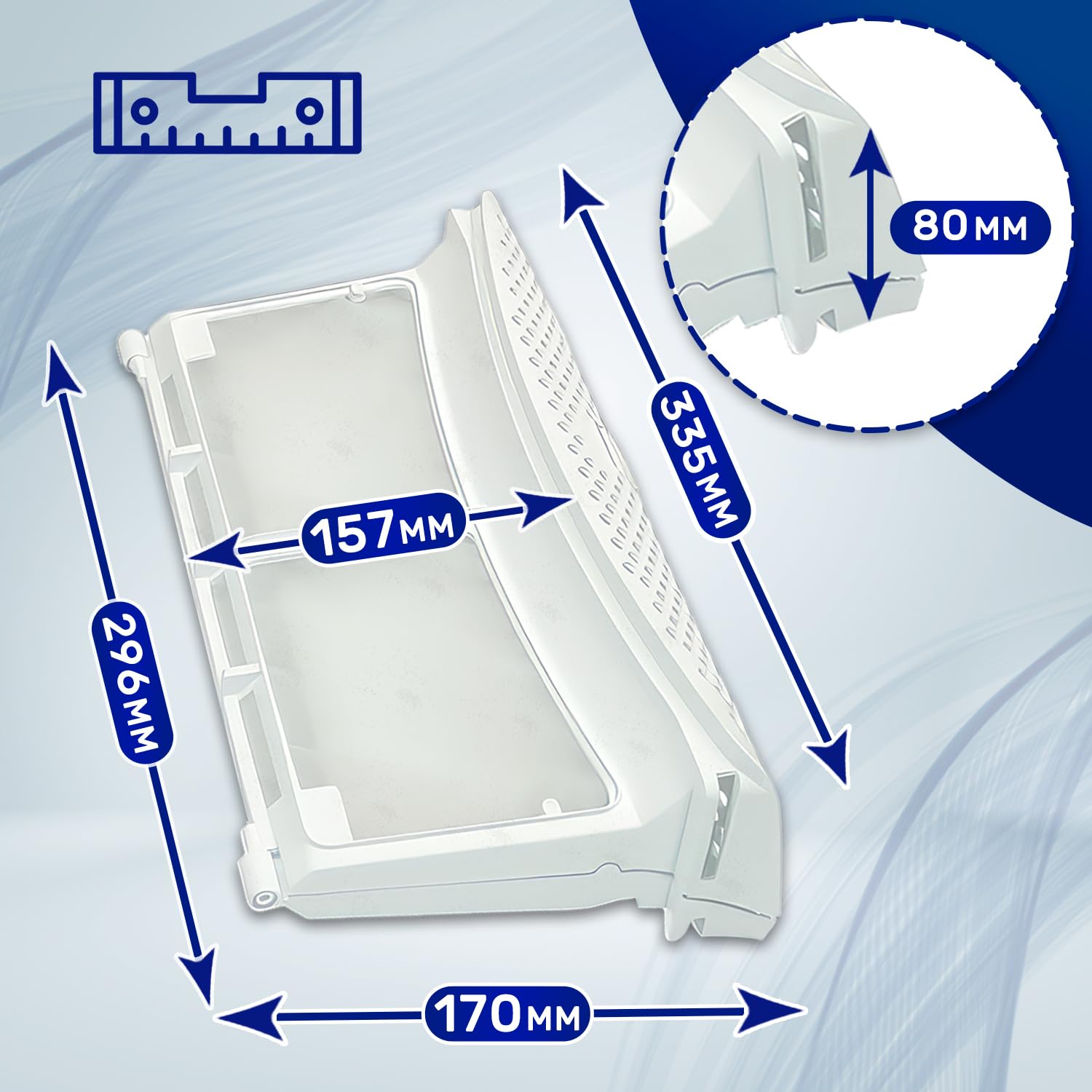 LUTH Premium Profi Parts Filtro per lanugine compatibile con AEG 8588074539012 per asciugatrice