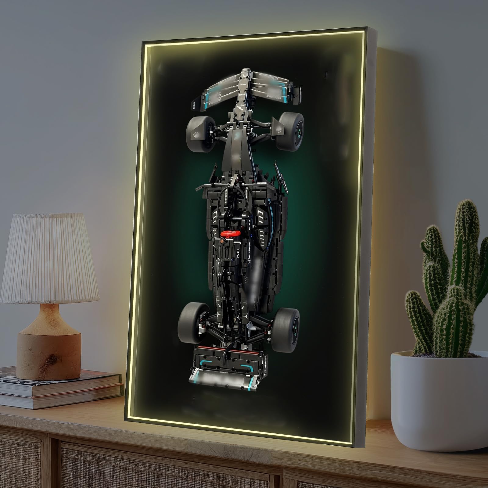 Lego Picture Frame with LED Lights,Model 42171, Display Wallboard with Illumination for Adult Collectibles, Glowing Building Blocks Showcase.