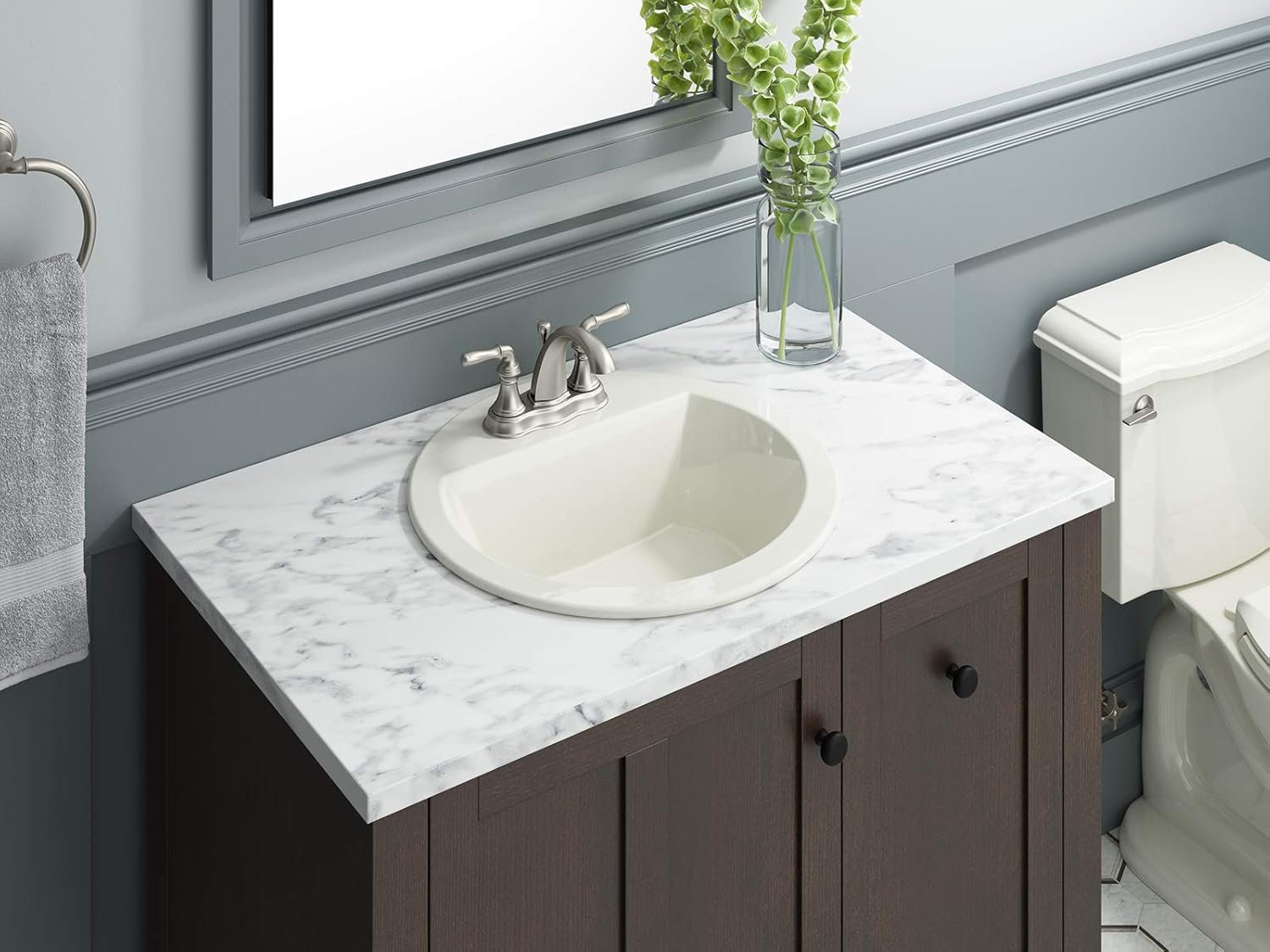 Best Cyber Deals 🔥 Kohler K-2714-4-96 vitreous China Drop-In Round Bathroom Sink, 21 x 21 x 10 inches, Biscuit 70% Off Discount Kohler K-2714-4-96 vitreous China Drop-In Round Bathroom Sink, 21 x 21 x 10 inches, Biscuit