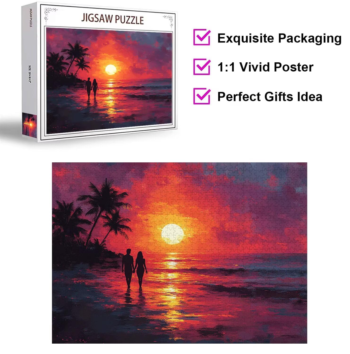 5000 sztuk puzzli dla dorosłych, gry rodzinne, zachód słońca, n-451