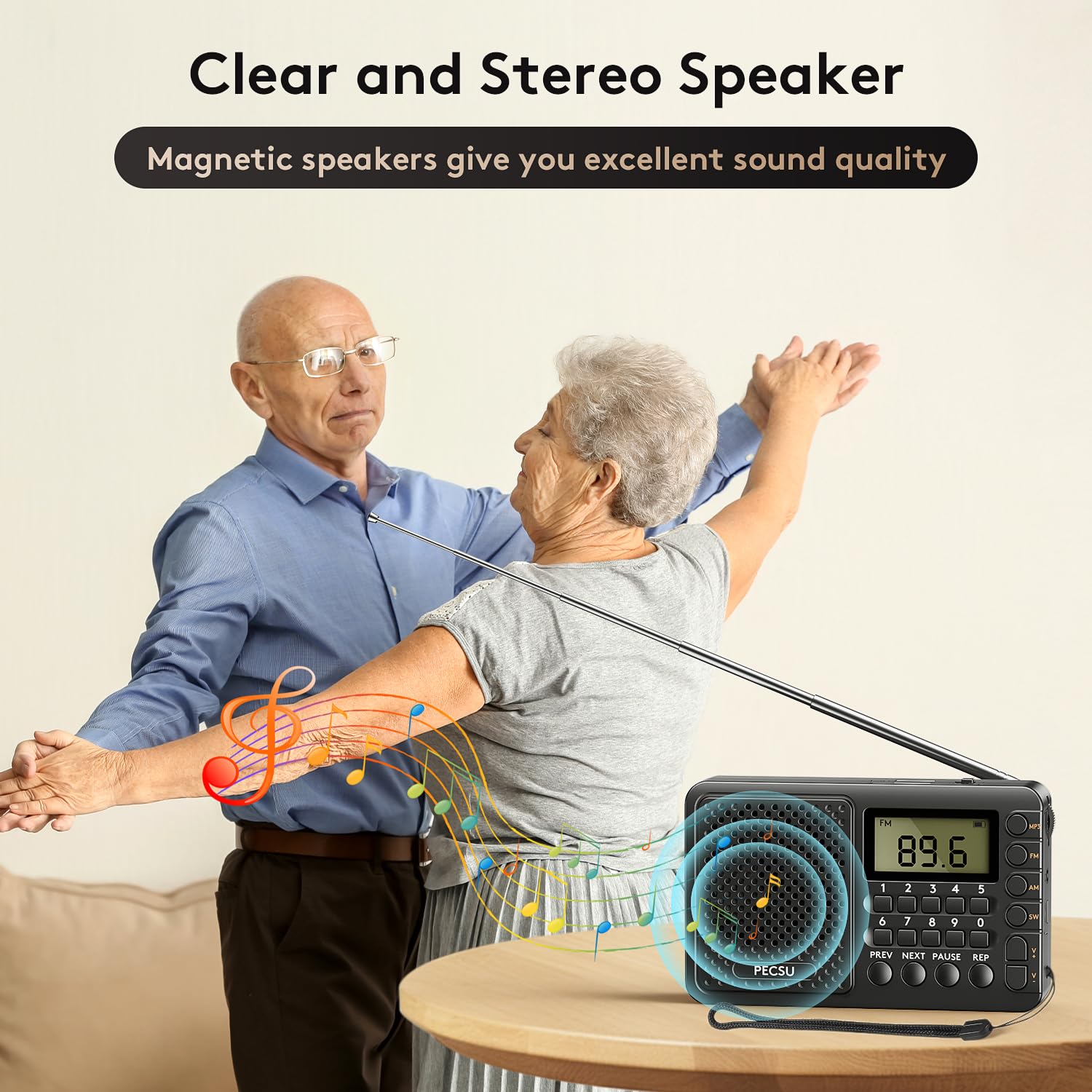 Pecsu Portable Radio AM FM SW, Digital Shortwave Radio With, 40 OFF