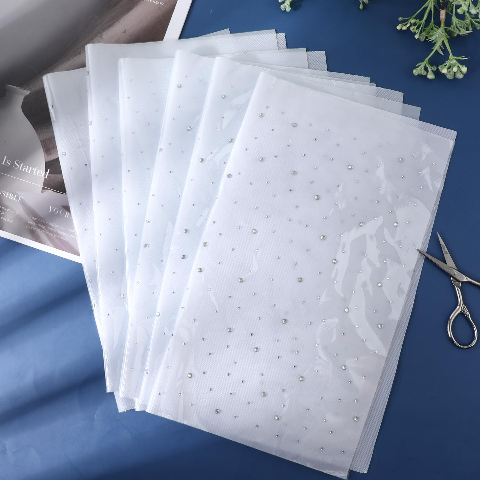 5 Toppe Termoadesive Con Strass A Forma Di Diamante 6,5x7,5 Cm Per Abbigliamento - 4