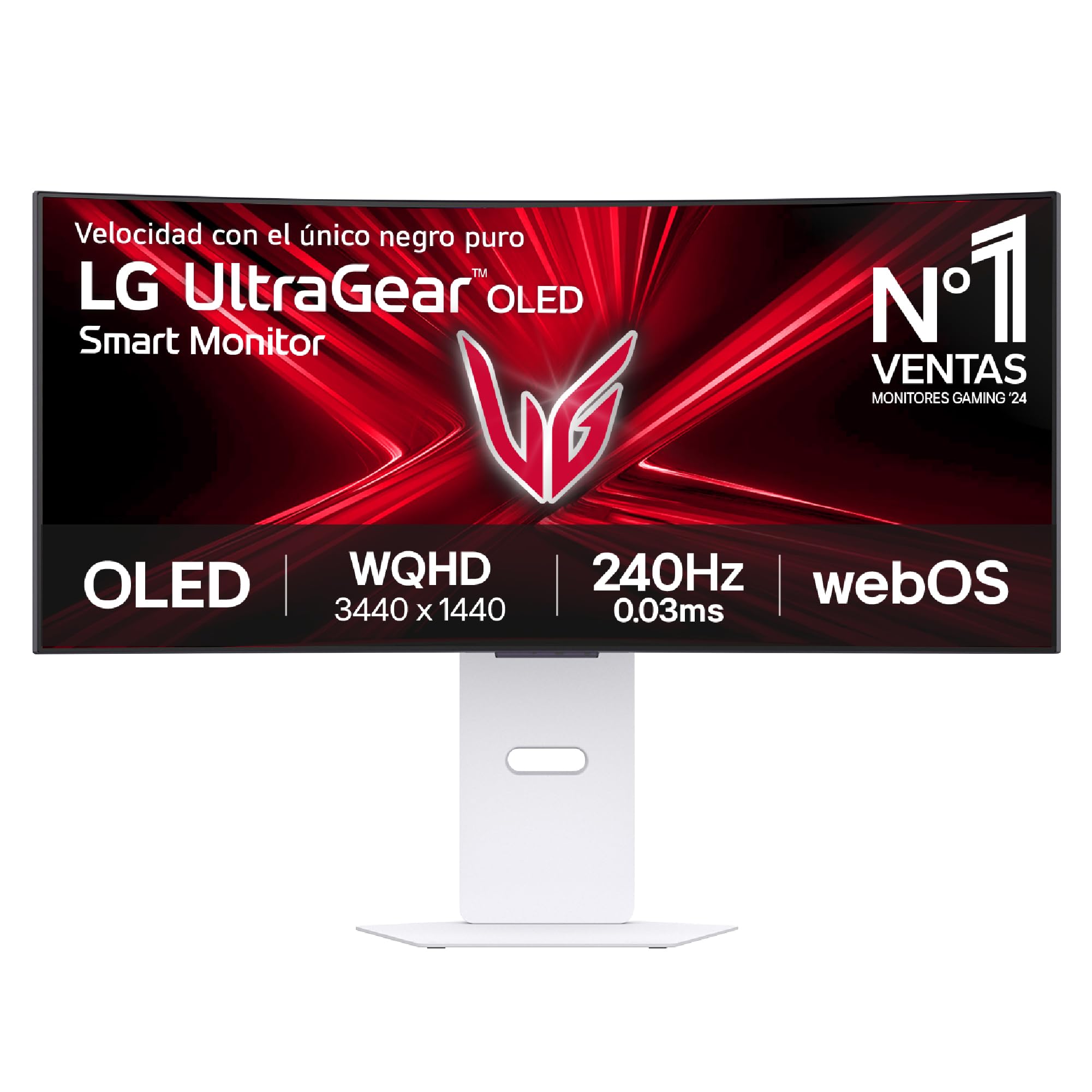 LG 27GX790A-B - Monitor Gaming Ultragear 27", Panel OLED, QHD (2560x1440), 16:9, 480Hz, 0.03ms, G-Sync Compatible, FreeSync Premium Pro, Pivotable, Morado Grisáceo — view 27