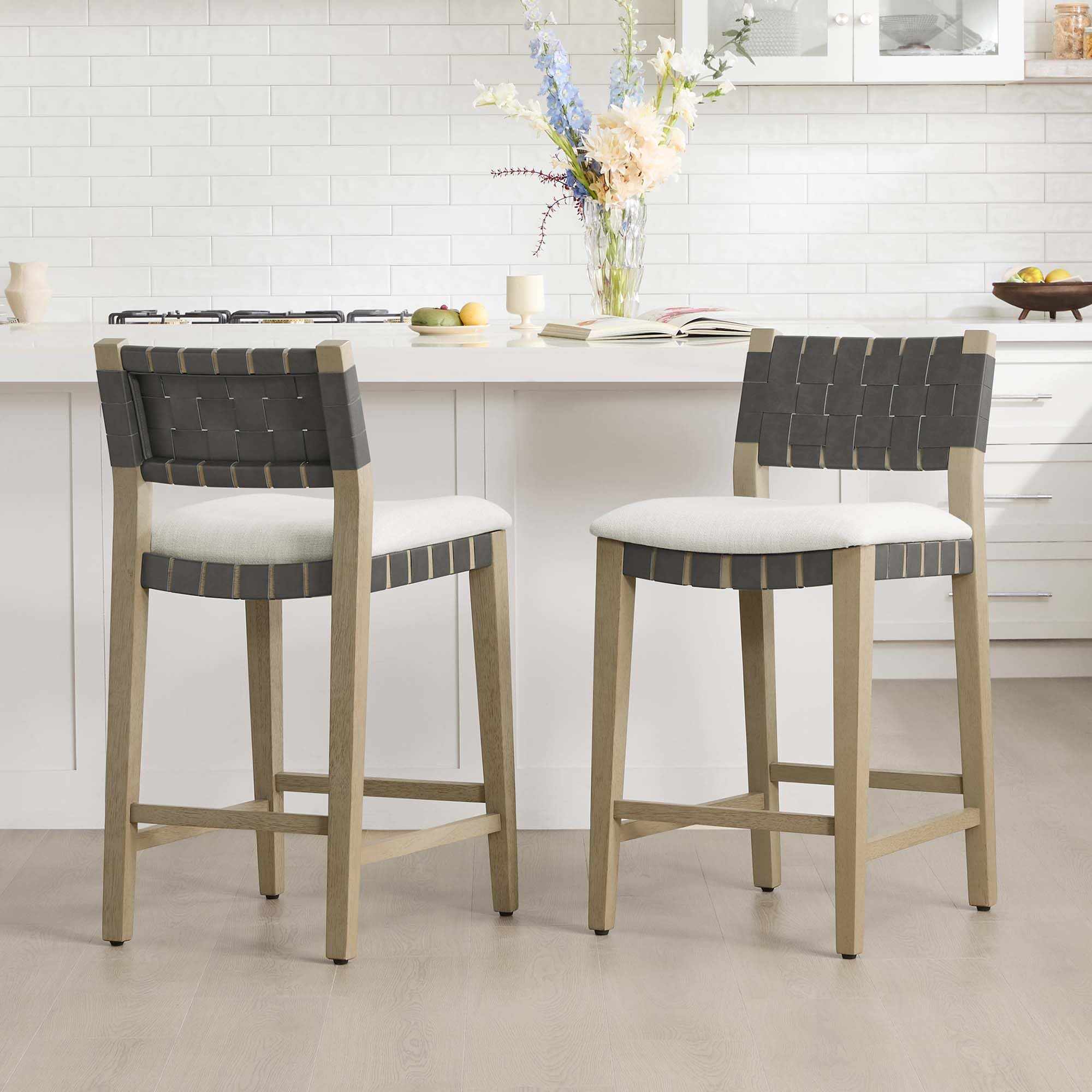 Amazon.com: CHITA Woven Bar Stools Set of 2, 26