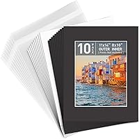 Vista 15 de Golden State Art, Kit de alfombrillas precortadas para fotos, mate de corte biselado de núcleo blanco, tableros de respaldo y bolsas transparentes