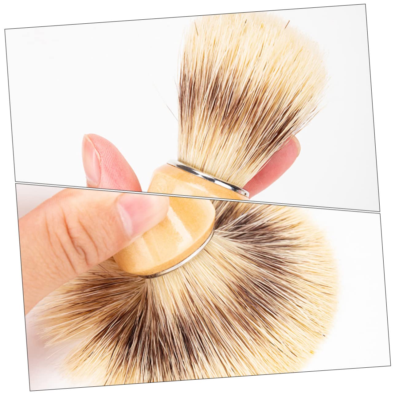 Ipetboom 2pc Mens Shaving Brush Set Barber Brush Shave Accessory for Beard Styling