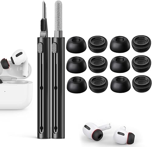 Compatible con AirPods Pro de 21 generación de almohadillas de repuesto de espuma viscoelástica, con orificio de reducción de ruido y pantalla