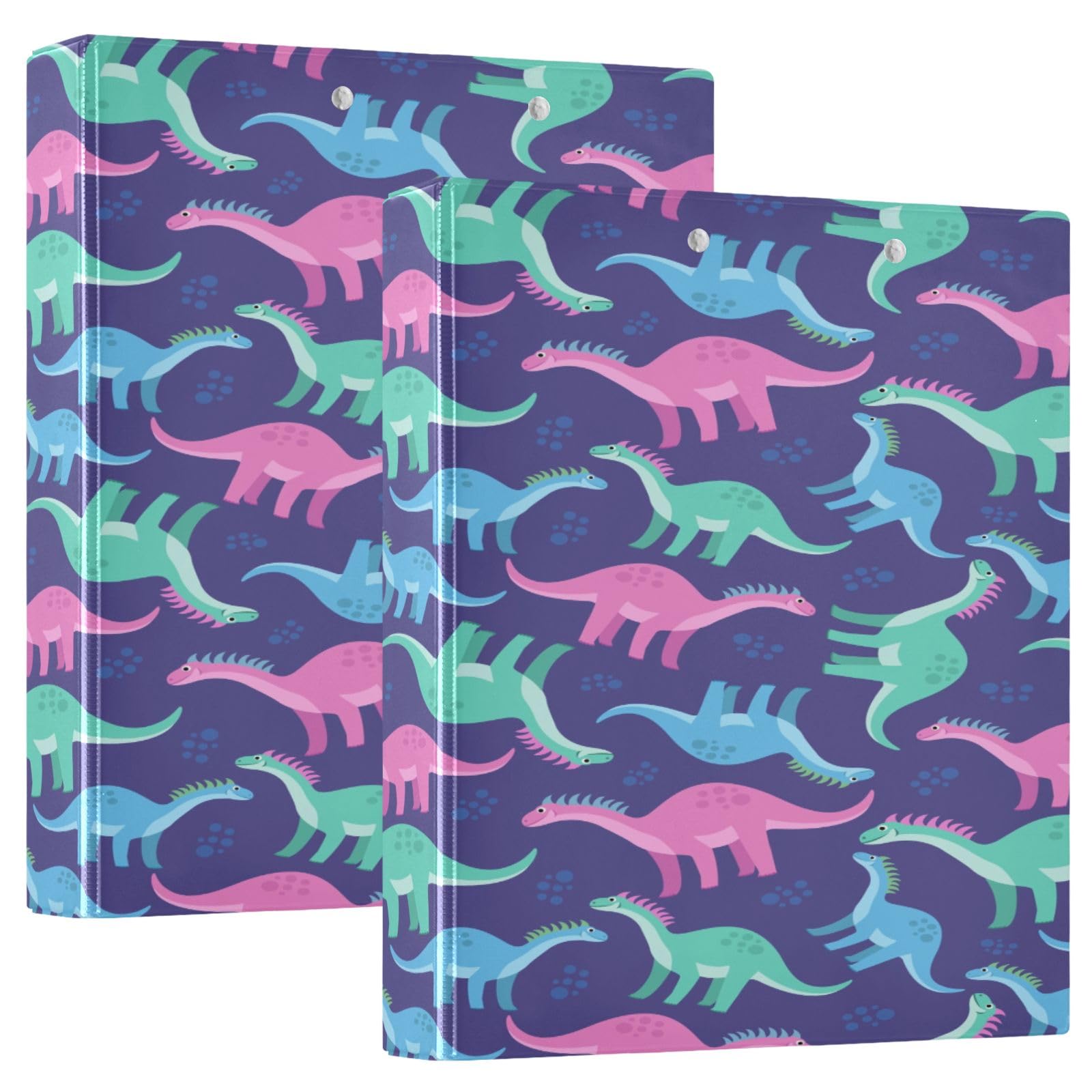 Dino - Raccoglitori a 3 anelli senza cuciture, anelli rotondi da 3,8 cm, contiene 200 fogli, raccoglitori a 3 anelli con clip in metallo antiscivolo