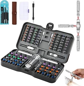 115-In-1 Magnetic Screwdriver Set Ratchet Screwdriver Set S2 Steel Drill Bits Multi-Functional Compact Repair Tool Kit Suitable for Furniture Precision Appliances Bicycles Ideal Gift for Men