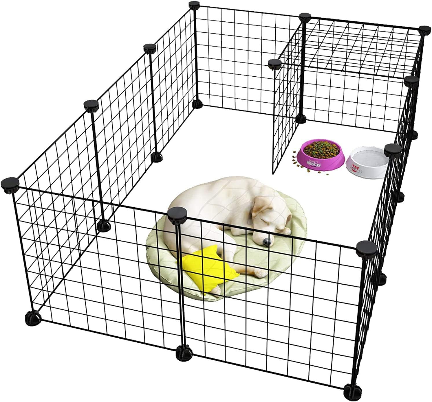 Pet Dog Dog Kennel Dog Cage Pet Cage Dog Pen Dog Fence Pet Playpen Metal,Metal Pet Folding Playpen Fence Exercise Cage 12 Panels Metal Wire Yard Fence for Dog Cat Pets