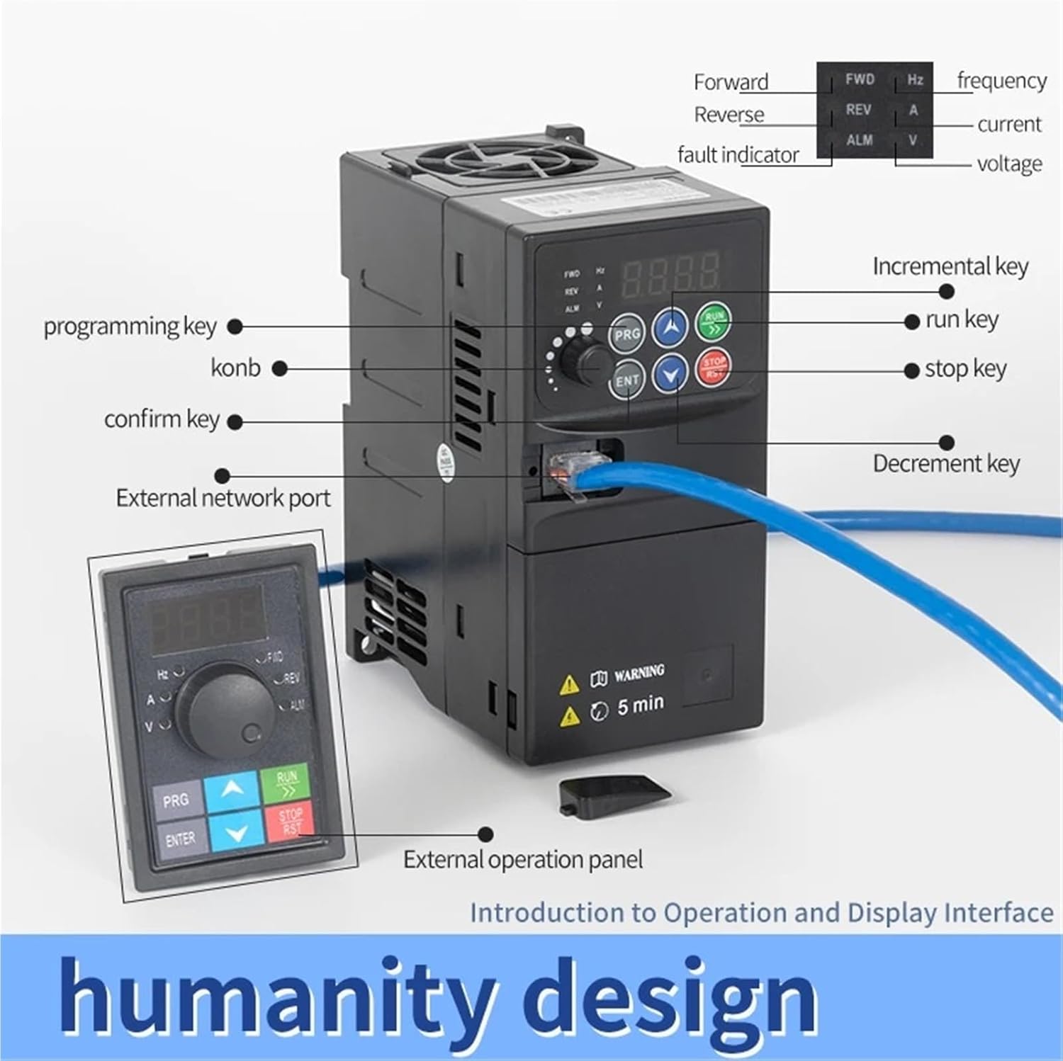 ATUUKOPC SU600 VFD control panel and external operation panel