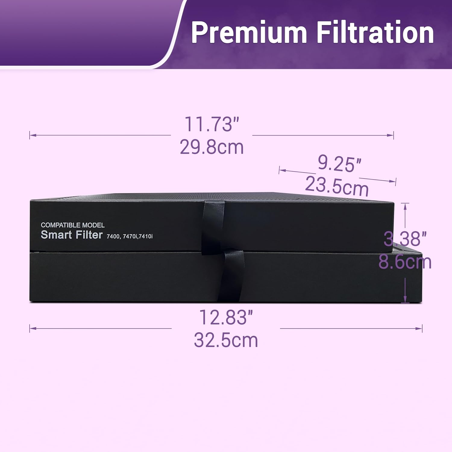 7400 Replacement Filter for BLUEAIR 7470i.7410i 7440i, H13 True HEPA Pre-Filters+Activated Carbon - Image 3