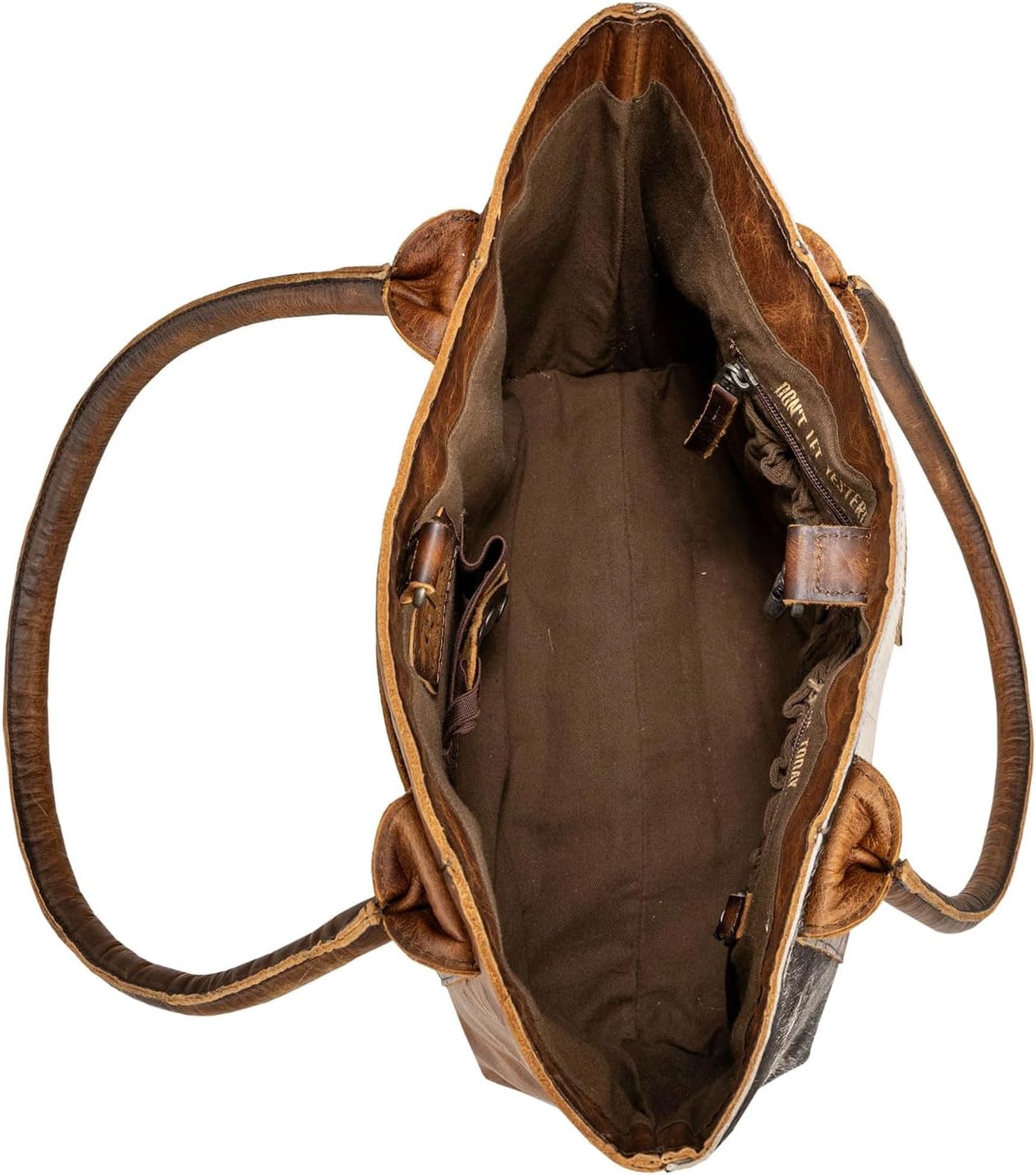 STS Ranchwear Womens Vaquero Cowhide/Tan Leather Tote Bag