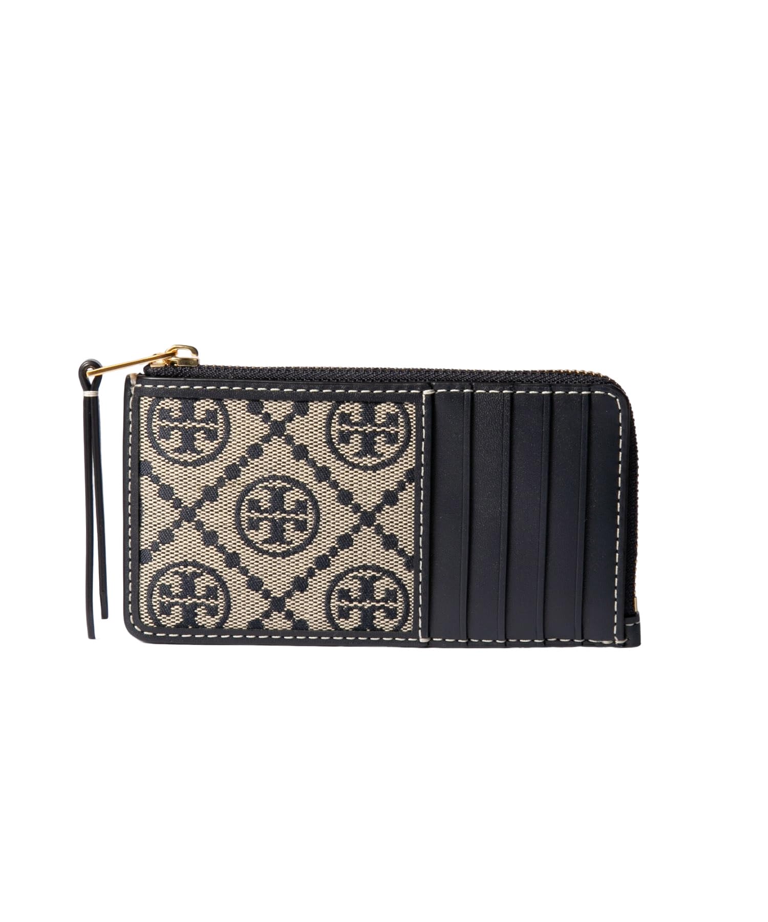 Tory Burch 158858 T Monogram Zip Card Case TORY Navy