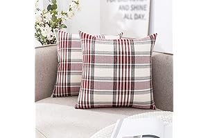 Embrace Festive Charm with Carrie Home Red Plaid Pillow Covers