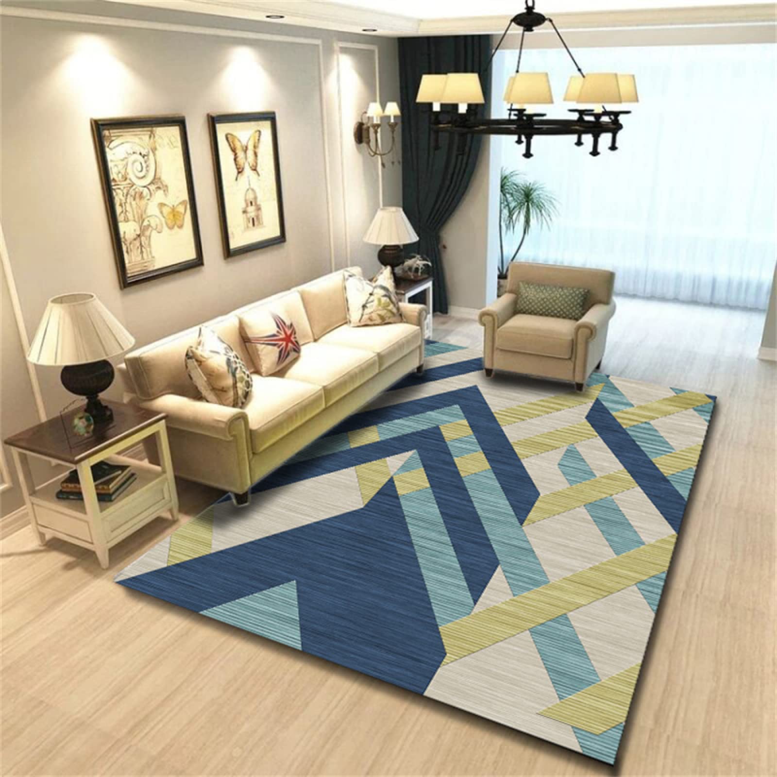 Tapis de salon lavable en machine pour une chambre d'ado fille moderne