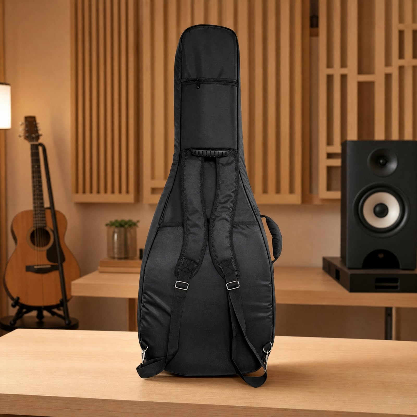 Gralara Funda Guitarra con Bolsillo Exrior Impermeable Acolchada para Actuaciones