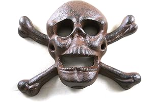 Cast Iron Wall Mounted Skull & Crossbones Bottle Opener