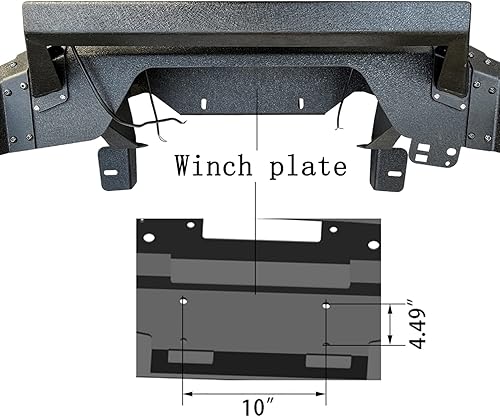 Miniatura 4 de Parachoques delantero y trasero con textura negra compatible con Ford F150 2004 2005 2006 2007 2008 (excluyendo Raptor y Ecoboost) con placa de