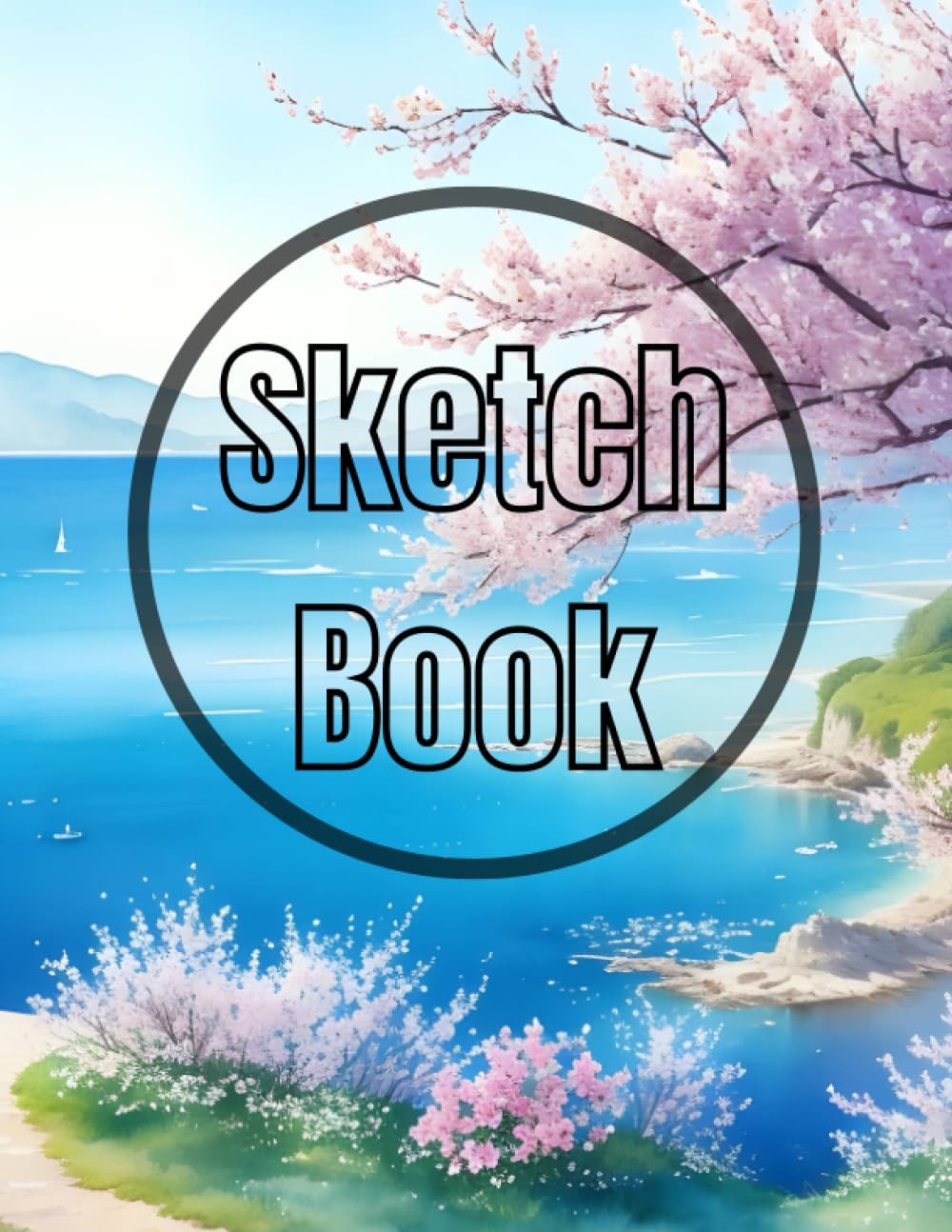 Sketch Book: Premium watercolor spring sea design cover page Sketchbook Blank Paper Pad 8.5" x 11" - sketchbook 120 Pages Blank Paper Book For ... Unlined Journal Soft Cover sketchbooks