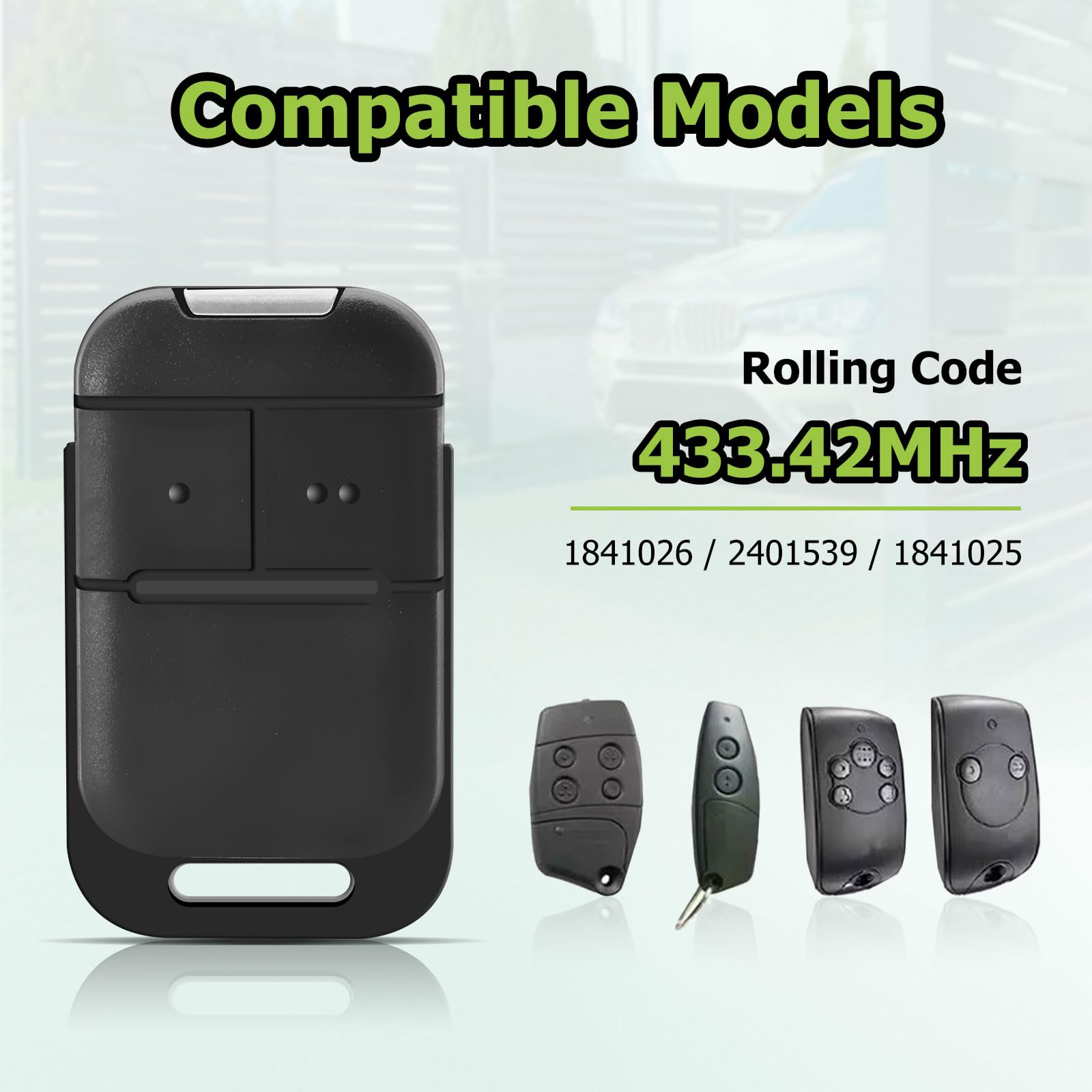 433,42 MHz Telecomando Portail pour S0M-FY RTS- 2401539,1841026,1841025,2 canali Télécommande/émetteur/signal sonore pour porte de garage