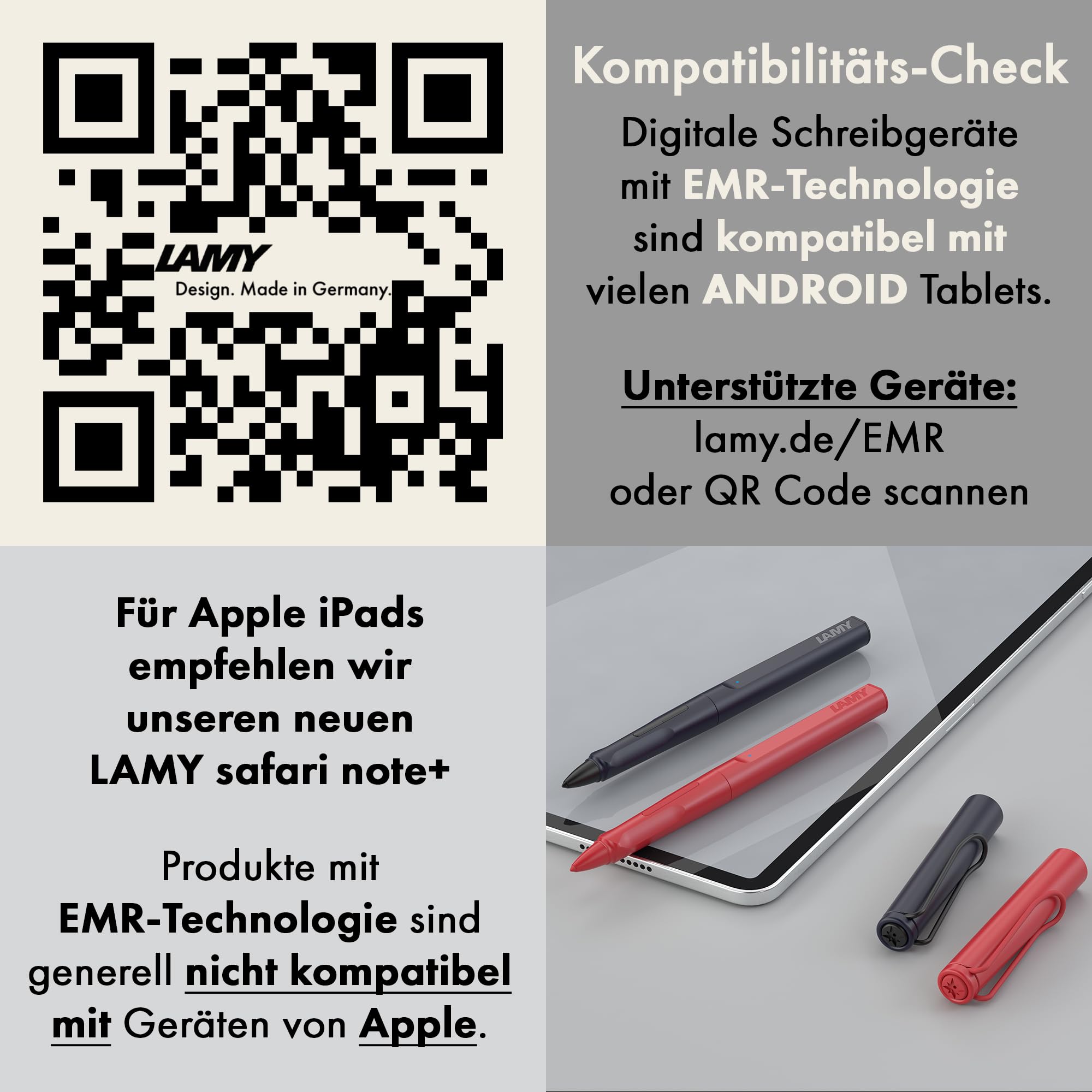 Lamy Safari Twin Pen EMR All Black (PC/EL Spitze) – Bild 2
