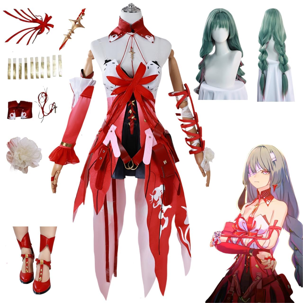 鳴潮 フローヴァ コスプレ 衣装 ウィッグ (靴) UWOWO 鳴潮 コスプレ フローヴァ 衣装 ※ウィッグ 靴 追加可能