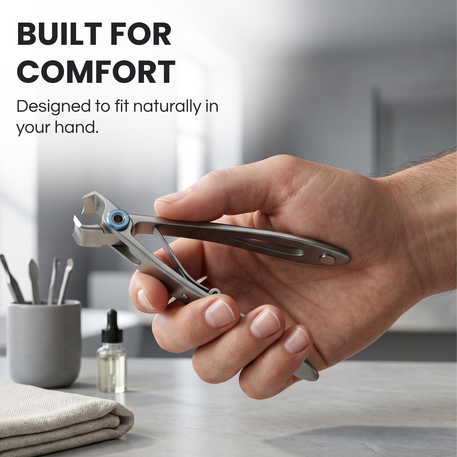 Premax - Obcinacz do paznokci – Ring Lock System – rozmiar 9 cm – stal nierdzewna – idealny do precyzyjnego cięcia paznokci u rąk i stóp – 11535 – Made in Italy