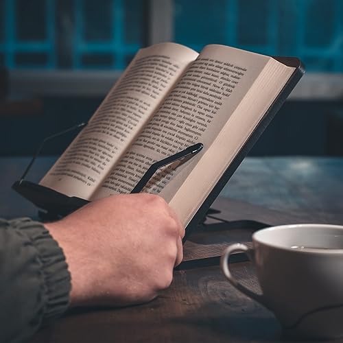 Miniatura 8 de Soporte para libros, soporte para libros, soporte de lectura, soporte para libros de cocina, soporte para libros de recetas, soportes de madera para