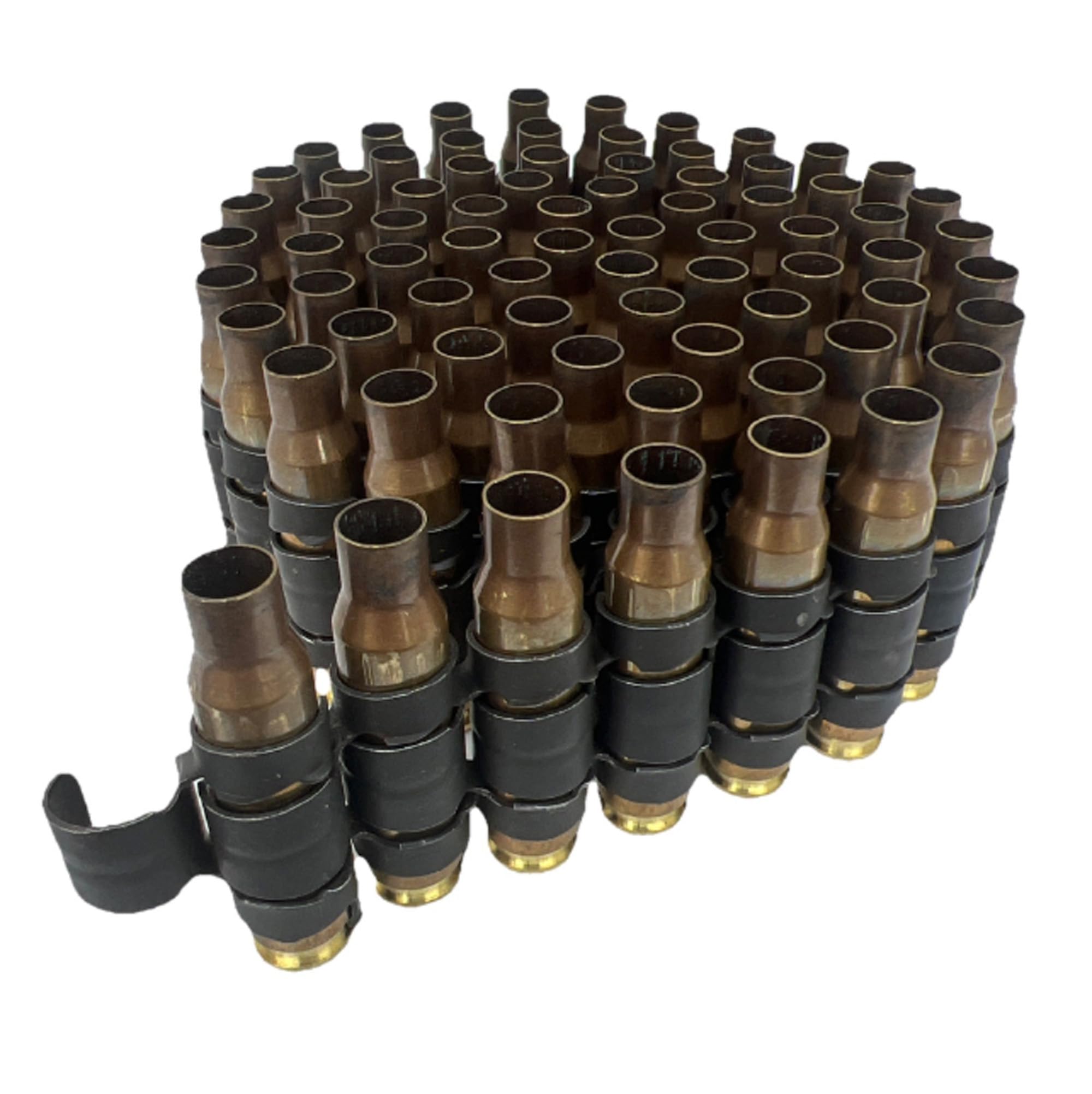 GREENZONE Custom Made 7.62 Metal Bullet Belt - Gold Fashion Accessory for Fancy Dress Costume for Army Steam Punk Rock & Roll Gothic Goth Black Metal Novelty Heavy Emo (32 Inches)