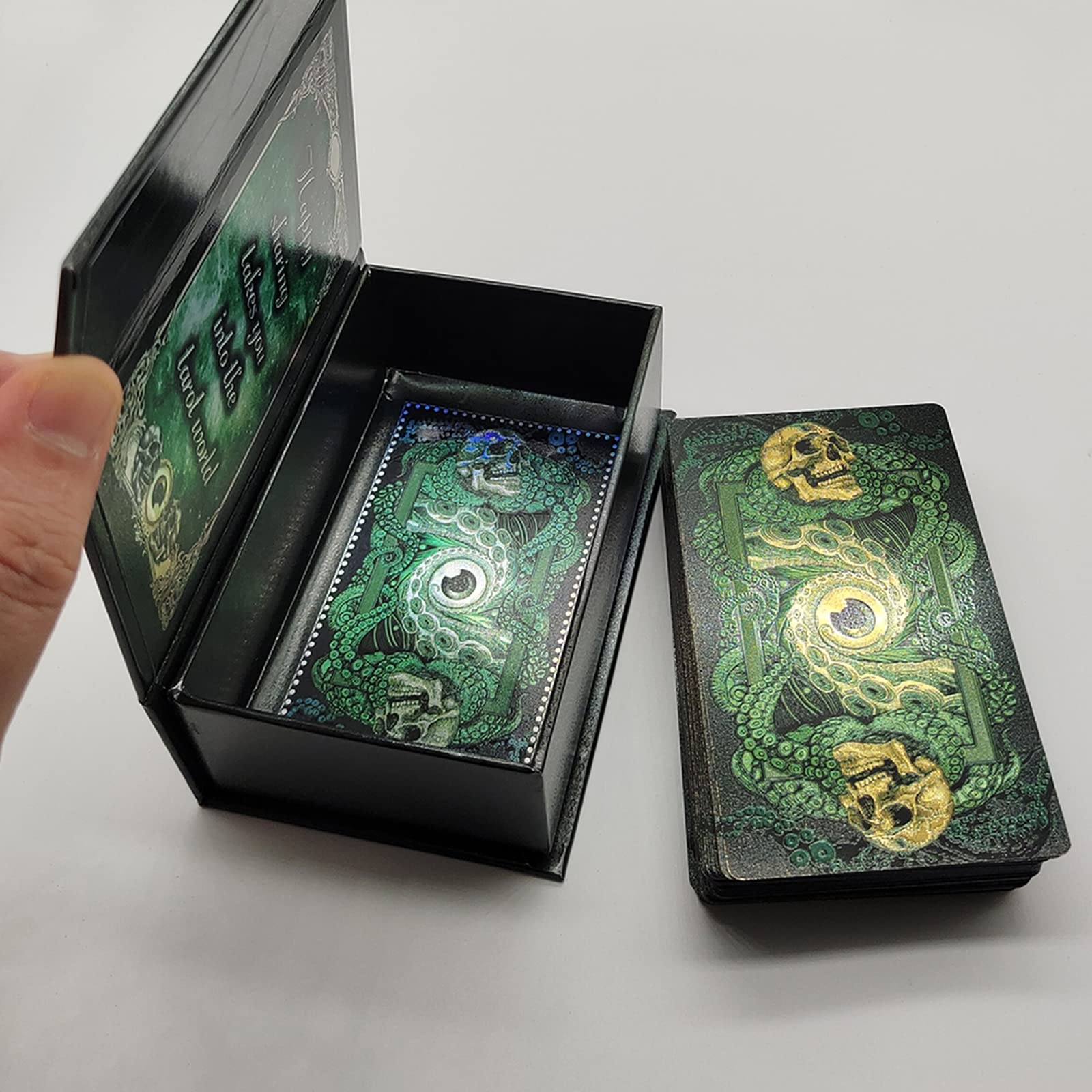 Jeu de cartes de tarot for débutants, jeu de cartes de tarot, jeu de cartes de tarot avec guide, cartes de tarot holographiques imperméables, jeu de cartes de prévision du destin for lecteurs débutant