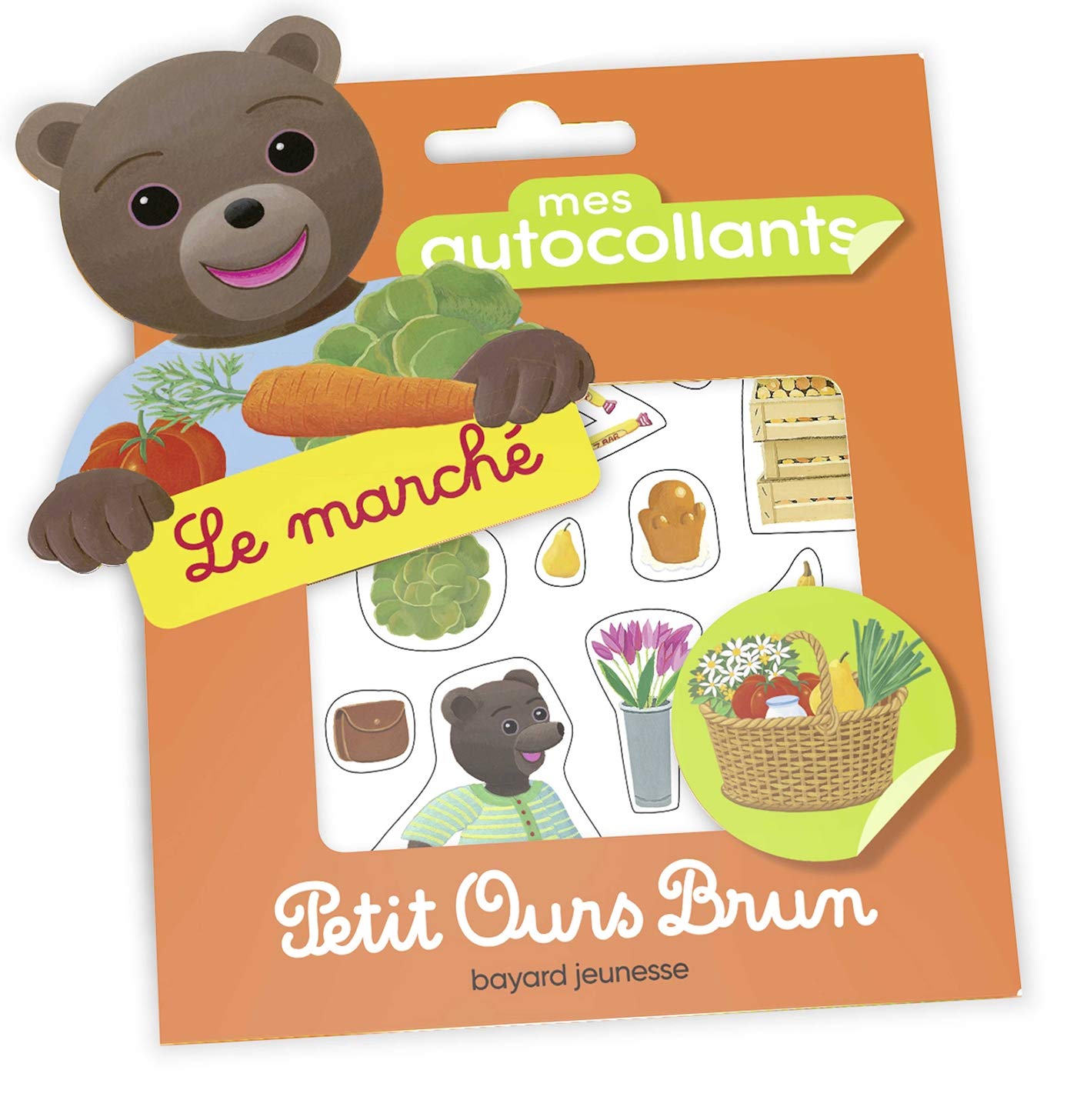 Petit Ours Brun - Le marché - Premiers autocollants - Dès 3 ans