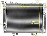 Vista 5 de Radiador de aluminio lleno para 2011 2012 2013 Kawasaki Mule 4010 KAF950FG 4x4 diesel